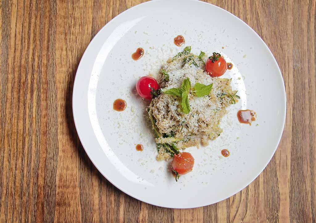Mulberry Door Couscous & Zucchini with Honey Vinaigrette & Pistachios Salad