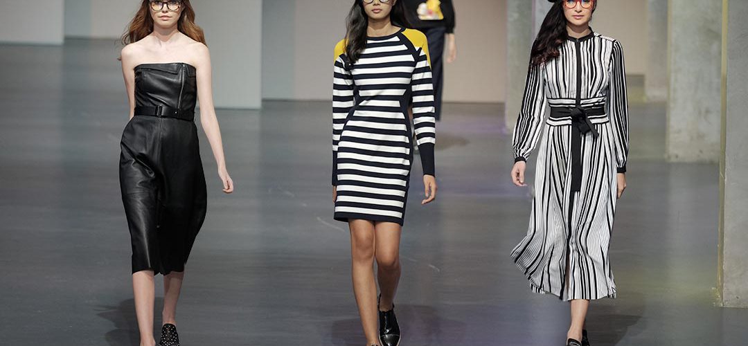 The British brand commenced a European-inspired catwalk display taking a page from the effortlessly cool style of French girls—berets were the highlight of accessories, along with colored glasses that added a preppy flair.
