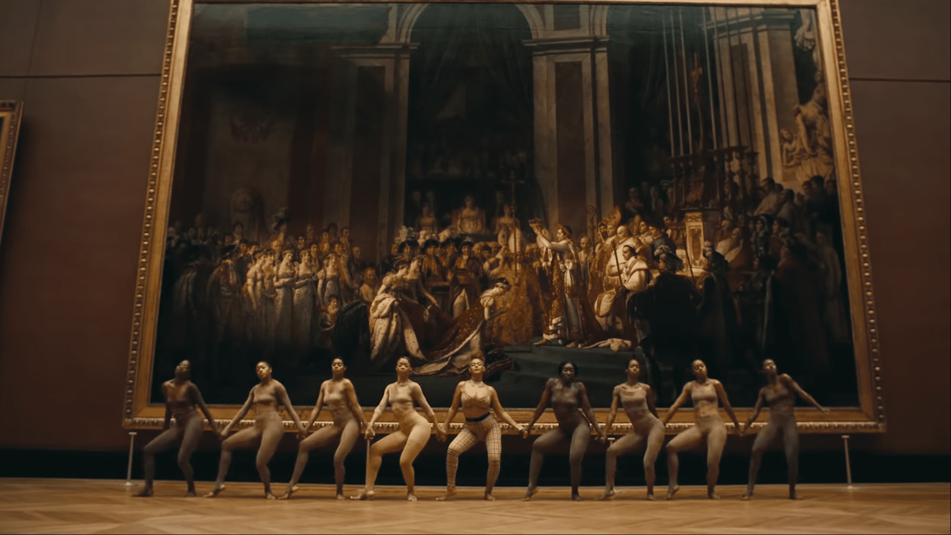 The Coronation of Napoleon by Jacques-Louis David in JAY-Z and Beyonce's APES**T Music Video