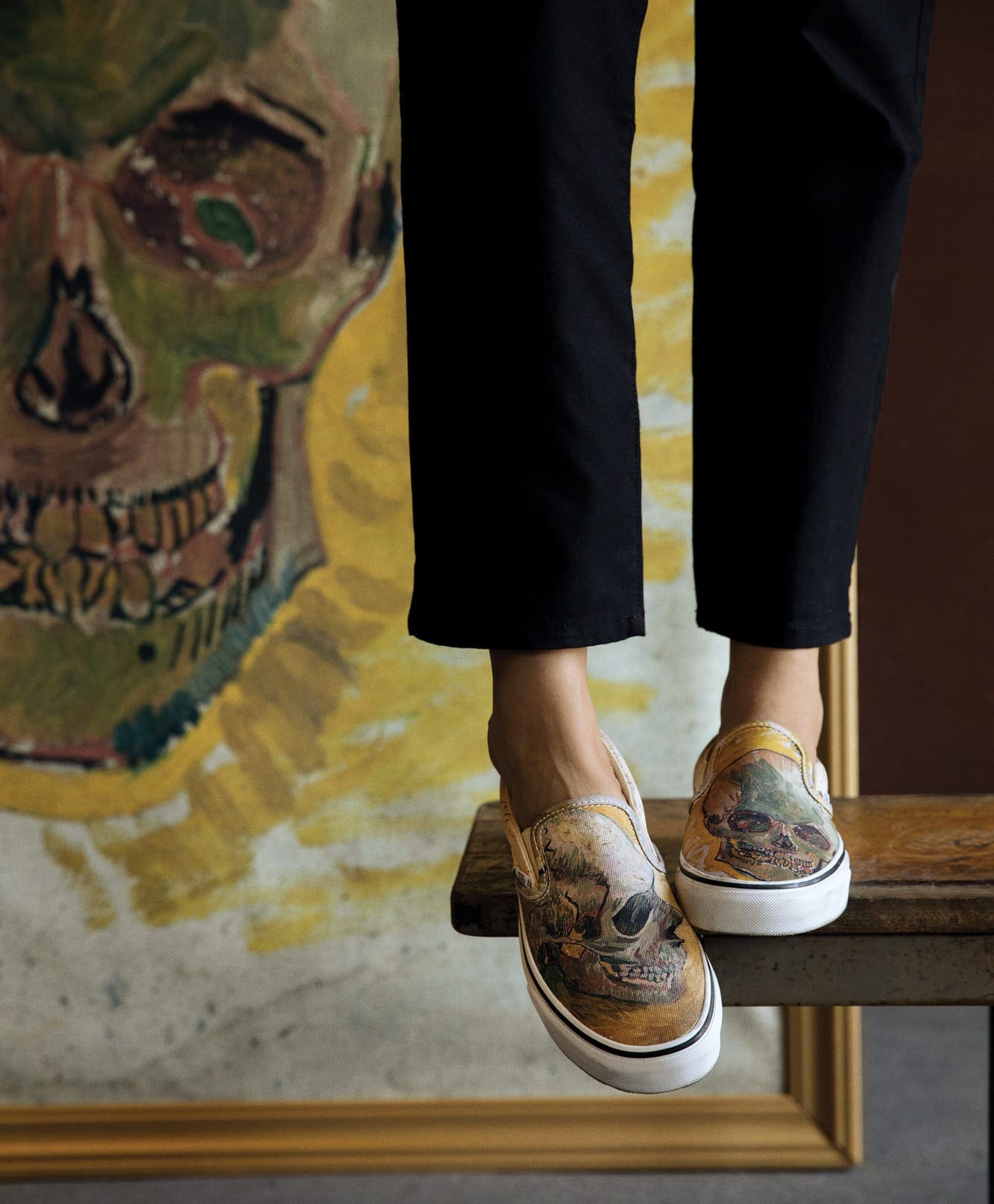 Vans Van Gogh Skull design
