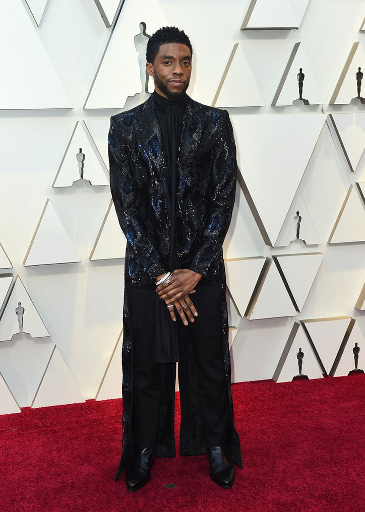 These Are The 10 Best Dressed Men At The Oscars 2019 Chadwick Boseman