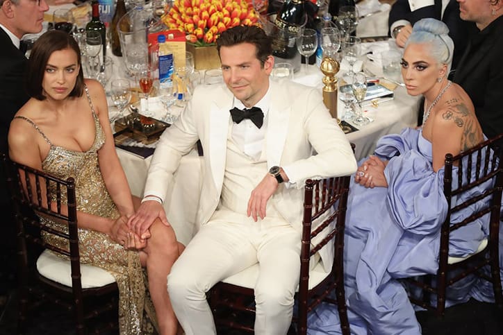 Irina Shayk, Bradley Cooper and Lady Gaga