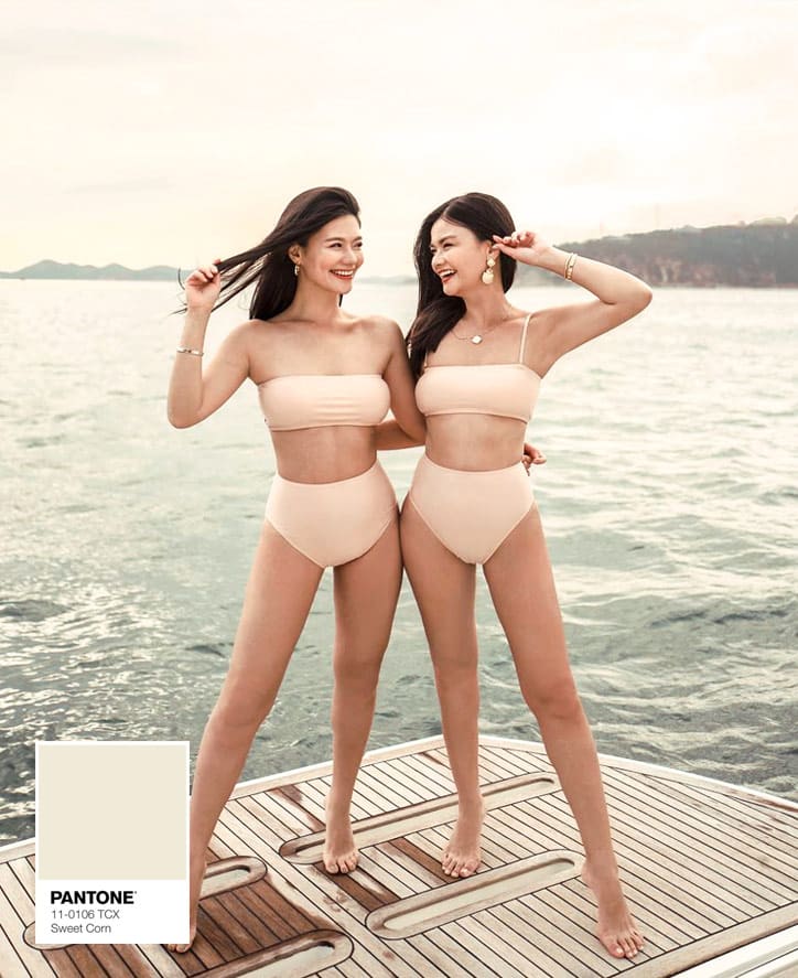 MEGA | Pantone Summer Colors That Are Live And Alive In Celebrity Beach Snaps | Pantone Sweet Corn | Vern Enciso | Verniece Enciso | Enciso Sisters