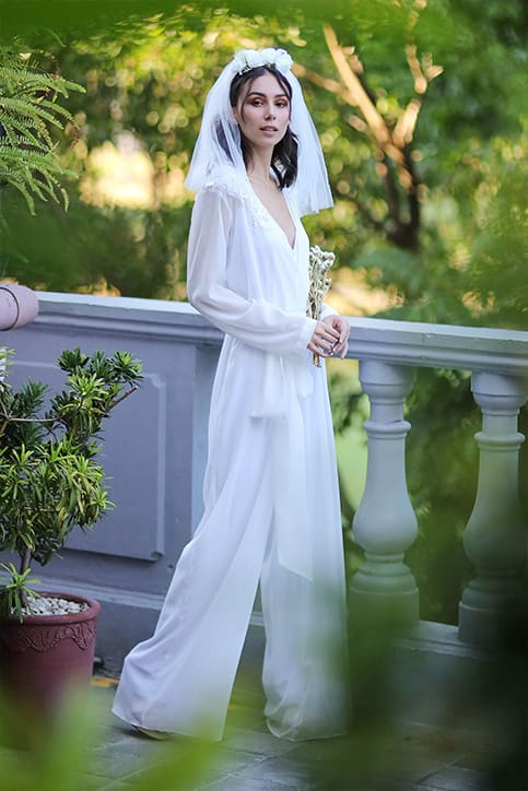 MEGA | Model wearing Happy Andrada Bridal robe