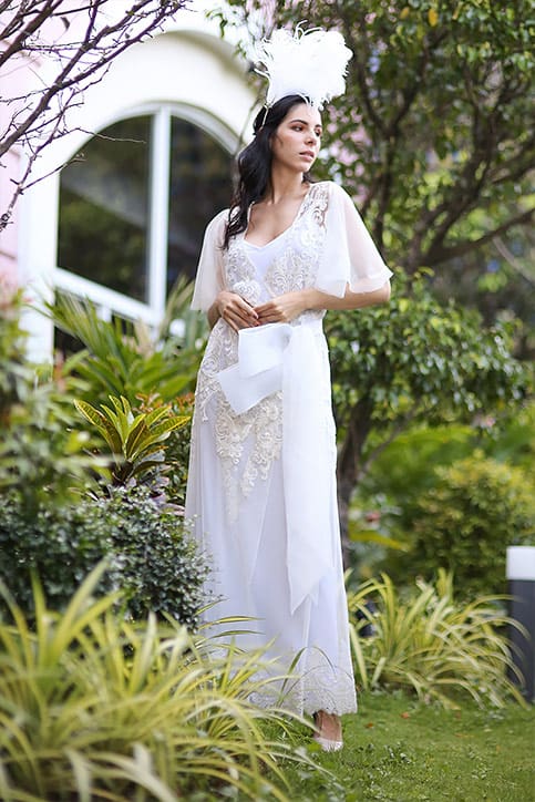 MEGA | Model wearing Happy Andrada Bridal robe