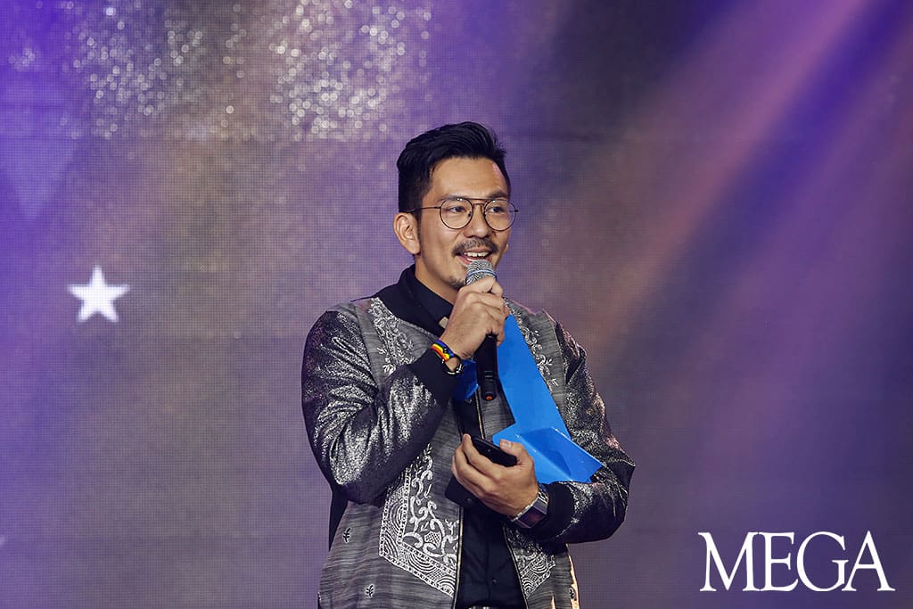 Mikhail Quijano delivered a speech at the MEGA Equality Ball