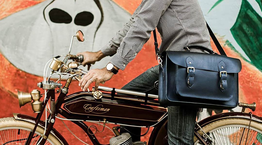 Filipino leather brand school of satchel