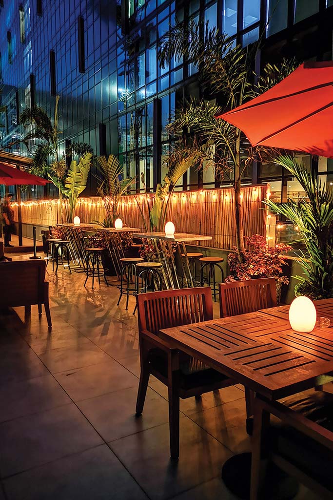 Cicchetti's al fresco dining area is cozy and intimate