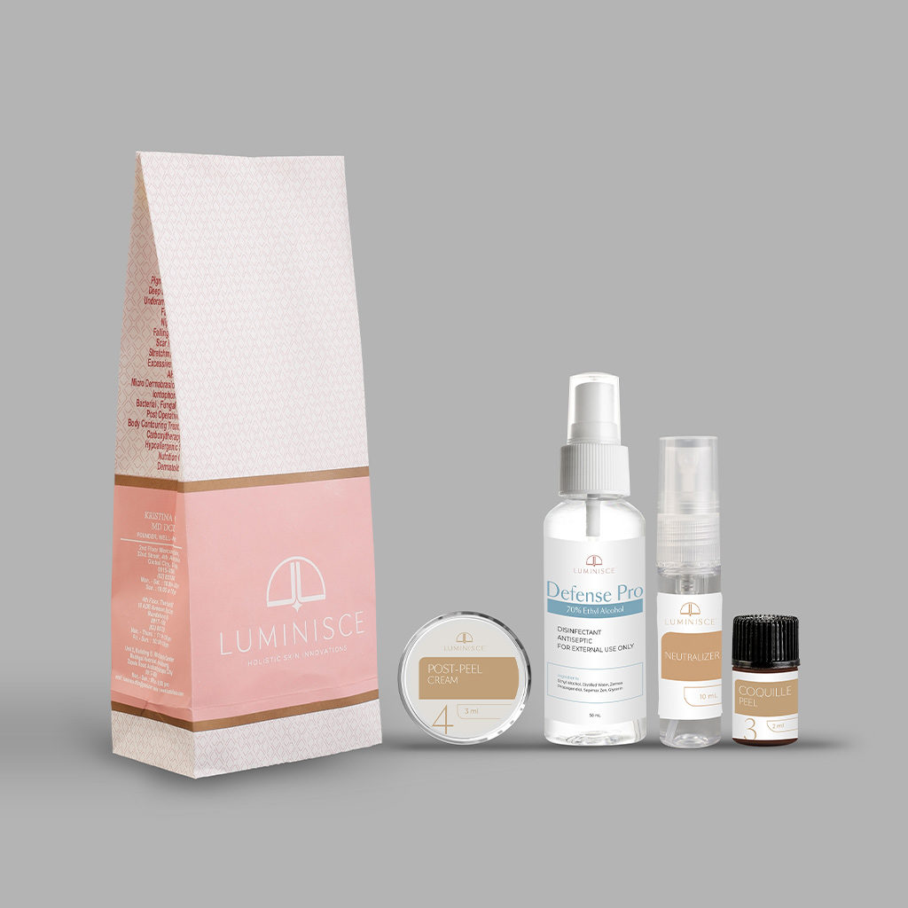 Luminisce Coquille Peel At-Home Kit products