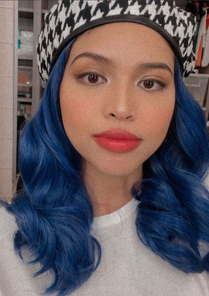 maine mendoza, hair color, blue