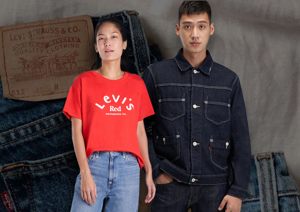 Levi's Red Trucker jacket and the Levi's Red High Loose Taper