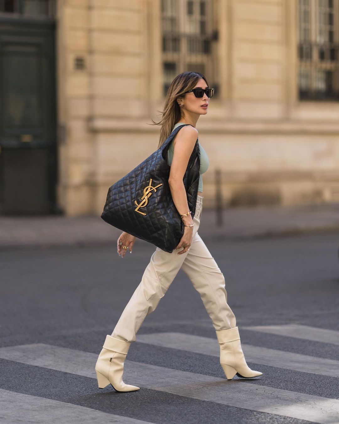 Yves Saint Laurent ICARE Maxi Shopping Bag on Heart Evangelista