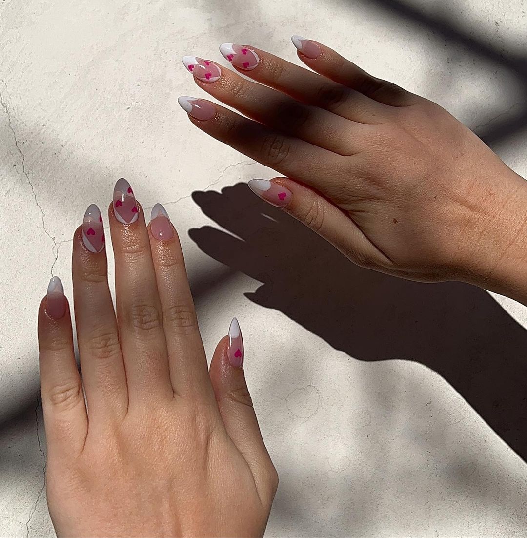 Nail design Heart on heart by Tom Bachik