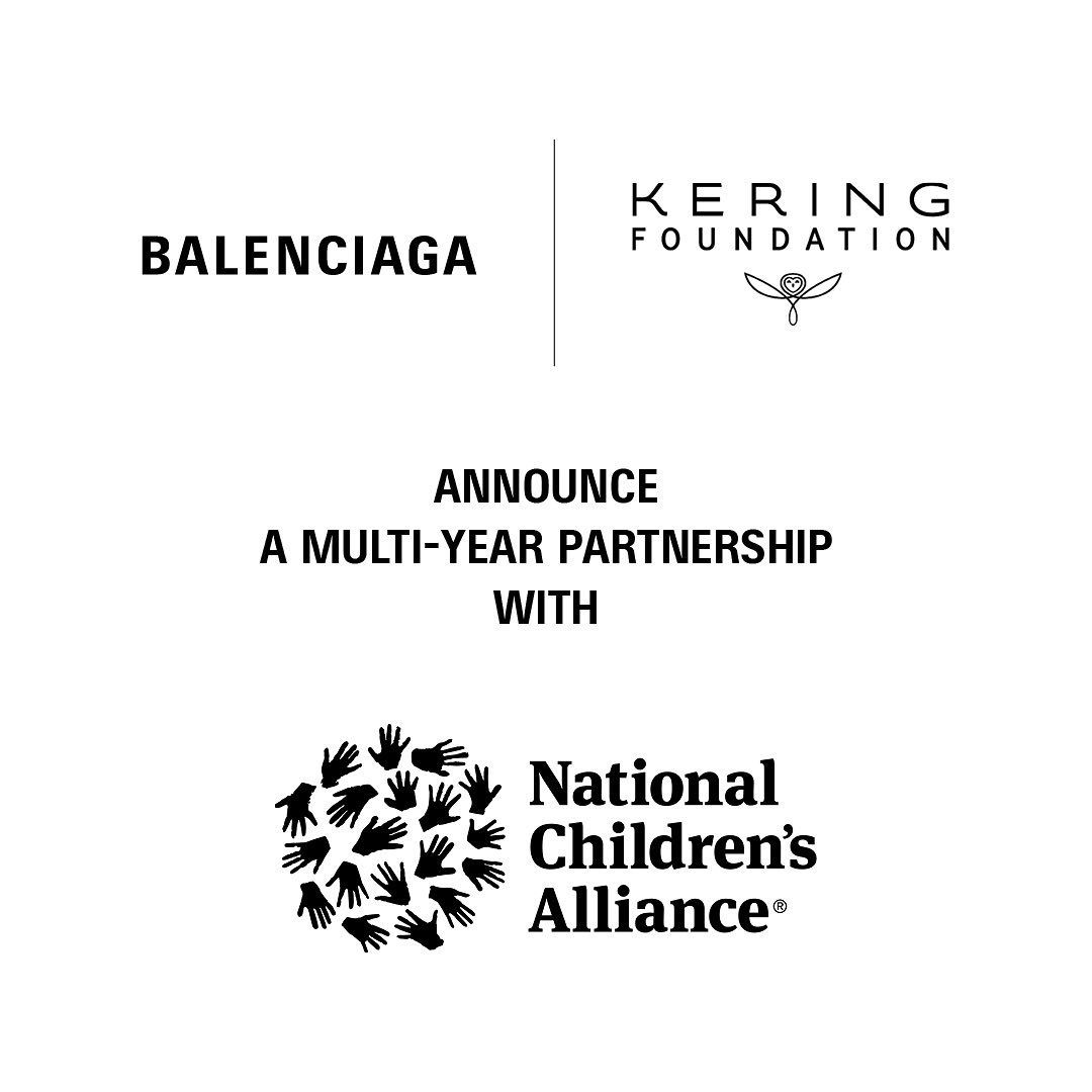 Balenciaga and Kering Foundation Partnership with National Children's Alliance