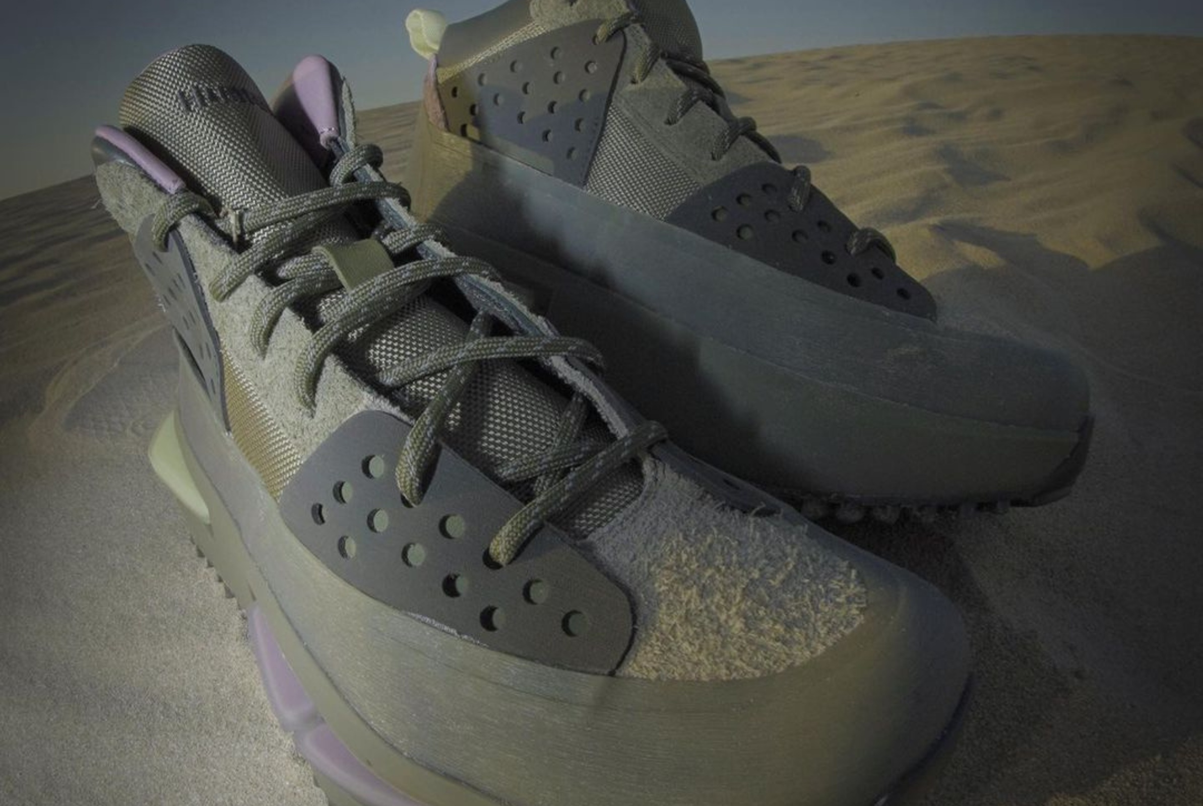 Pharrell x adidas Hu NMD S1 RYAT Focus Olive Sneakers