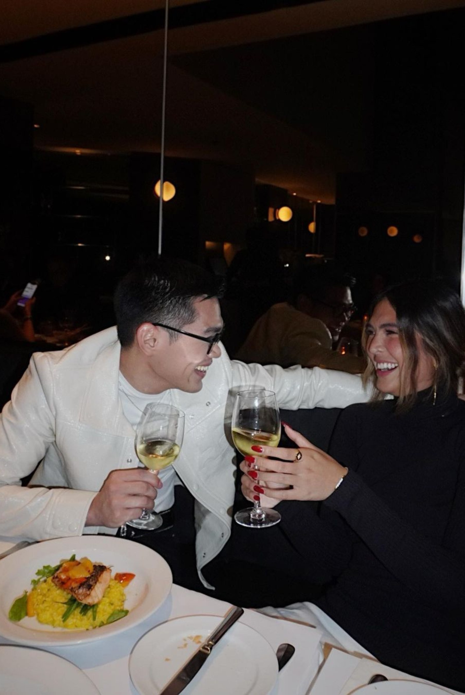 Dinner night drinks Valentine's Day Ideas with friends
