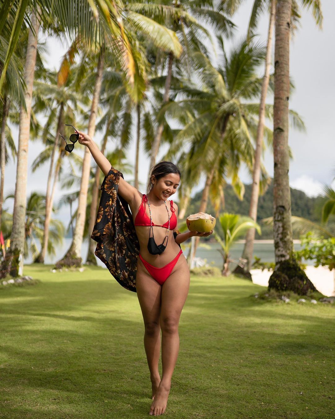 Ry Velasco wearing swimsuit with polo