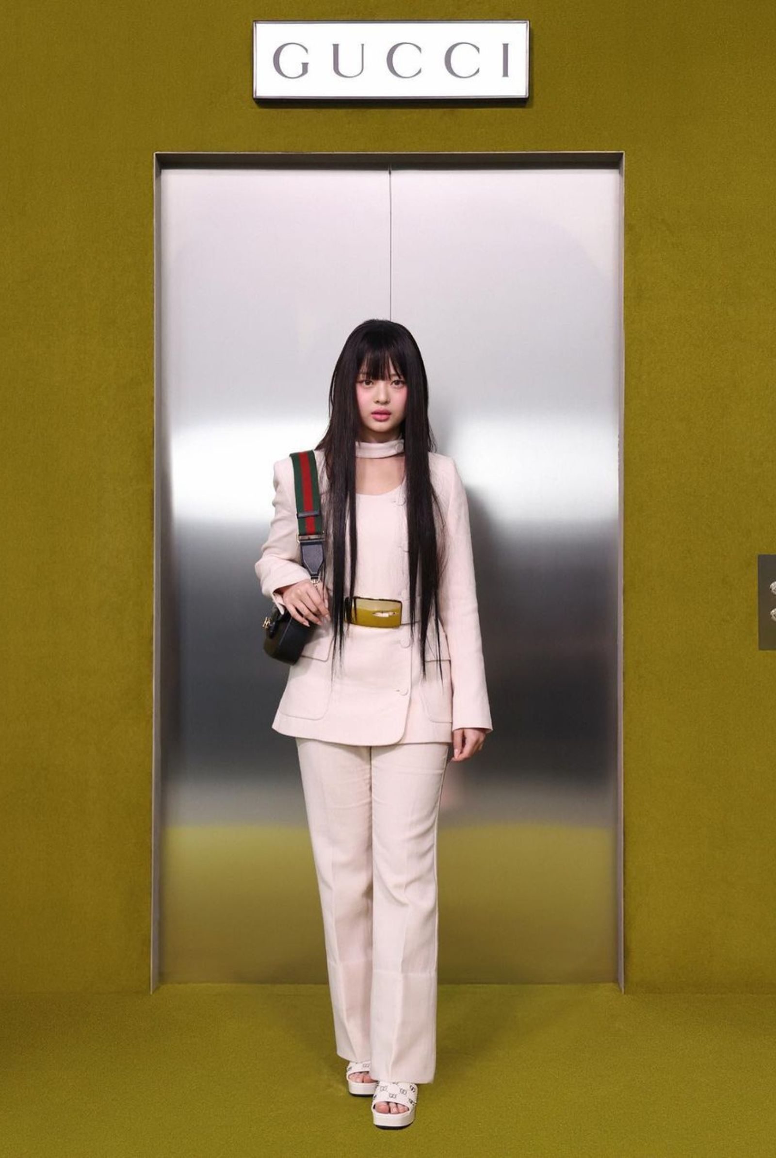 NewJeans Hanni for Armani Beauty and Gucci partnership