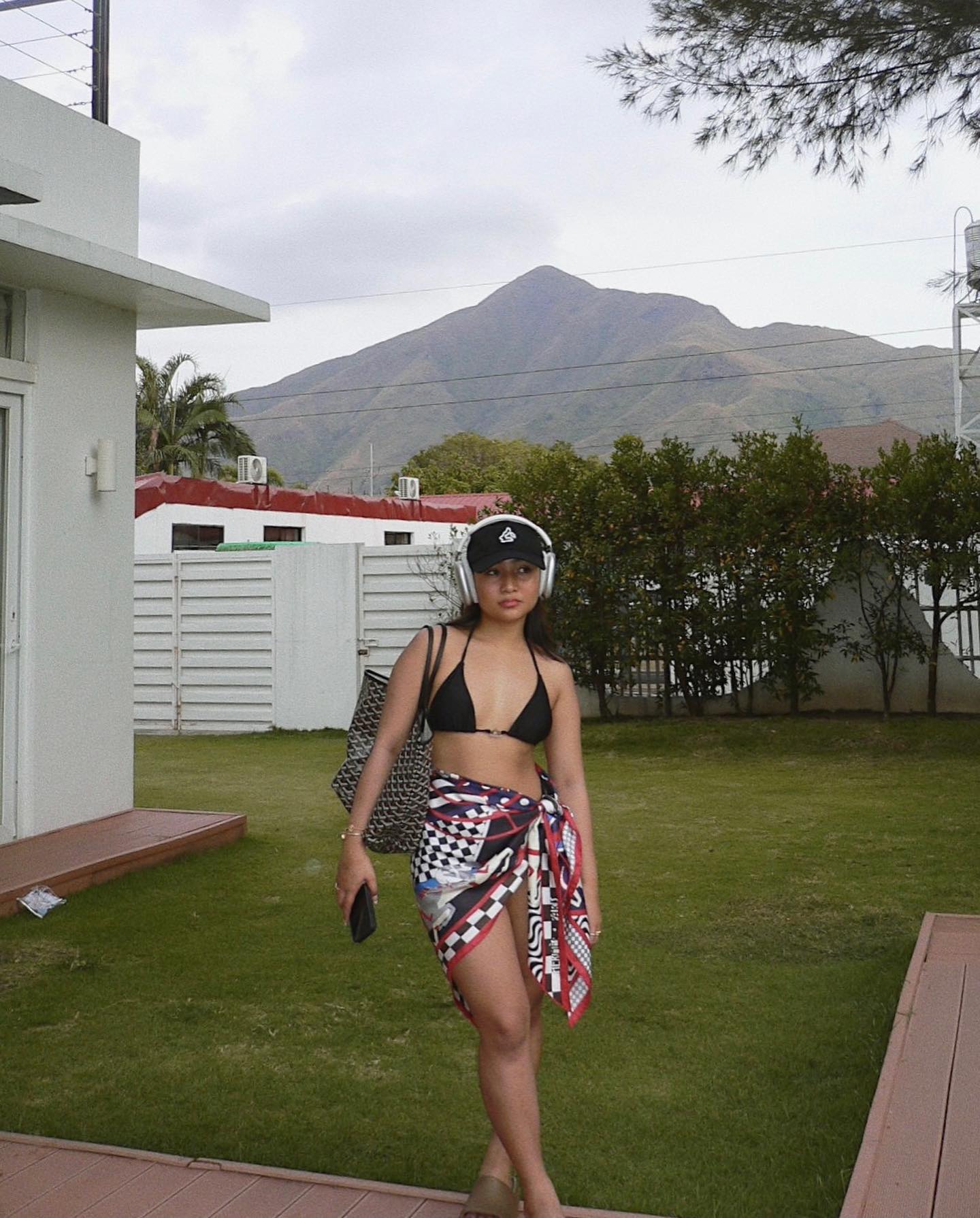 Ry Velasco wearing bandana as skirt