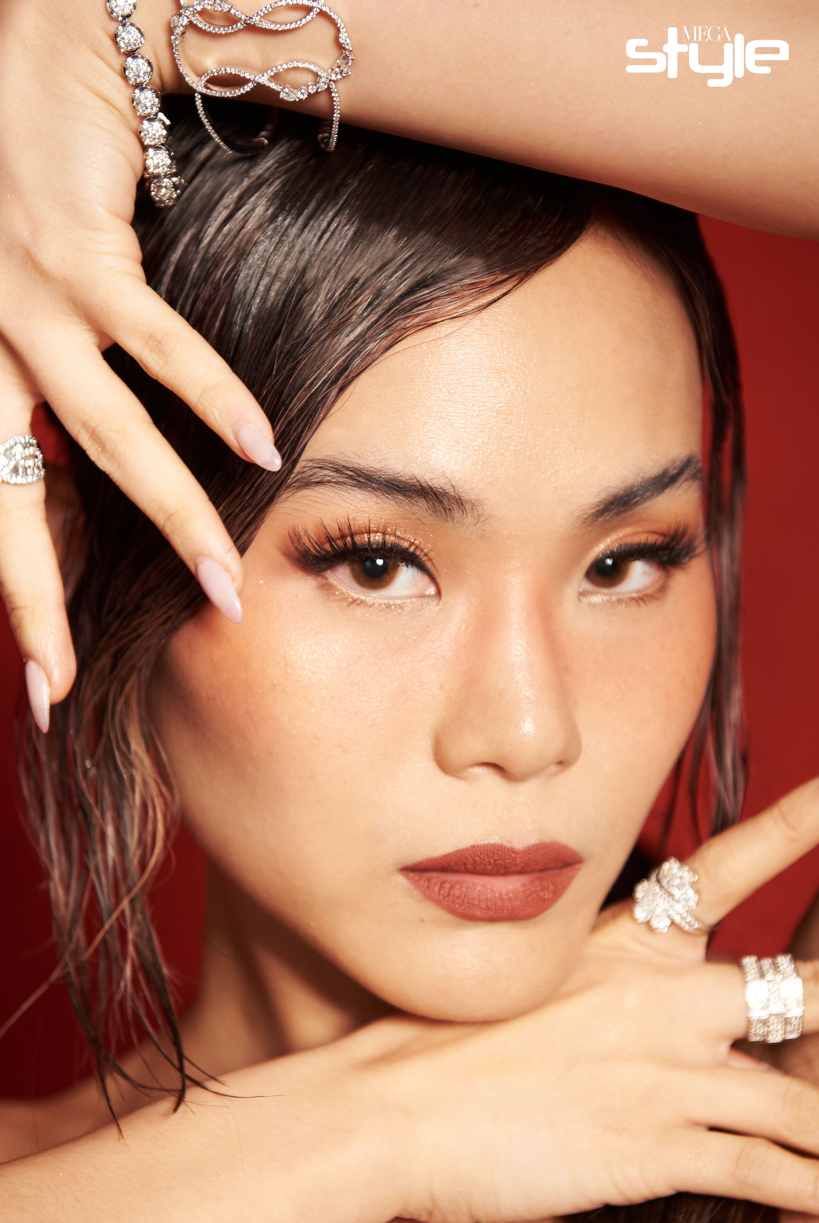 Jaz Reyes wearing YOU Beauty Rouge Power Lip Matte in Dashing