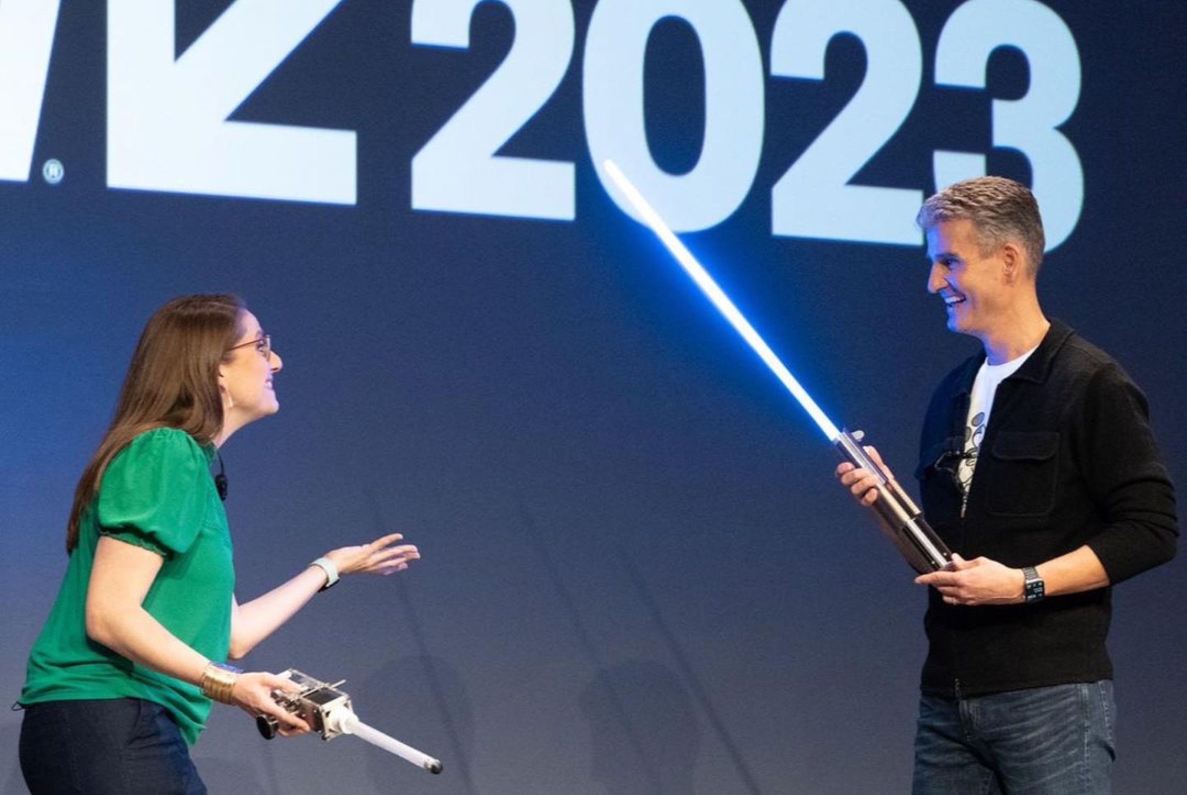 Walt Disney Imagineering at SXSW Festival showing lightsaber
