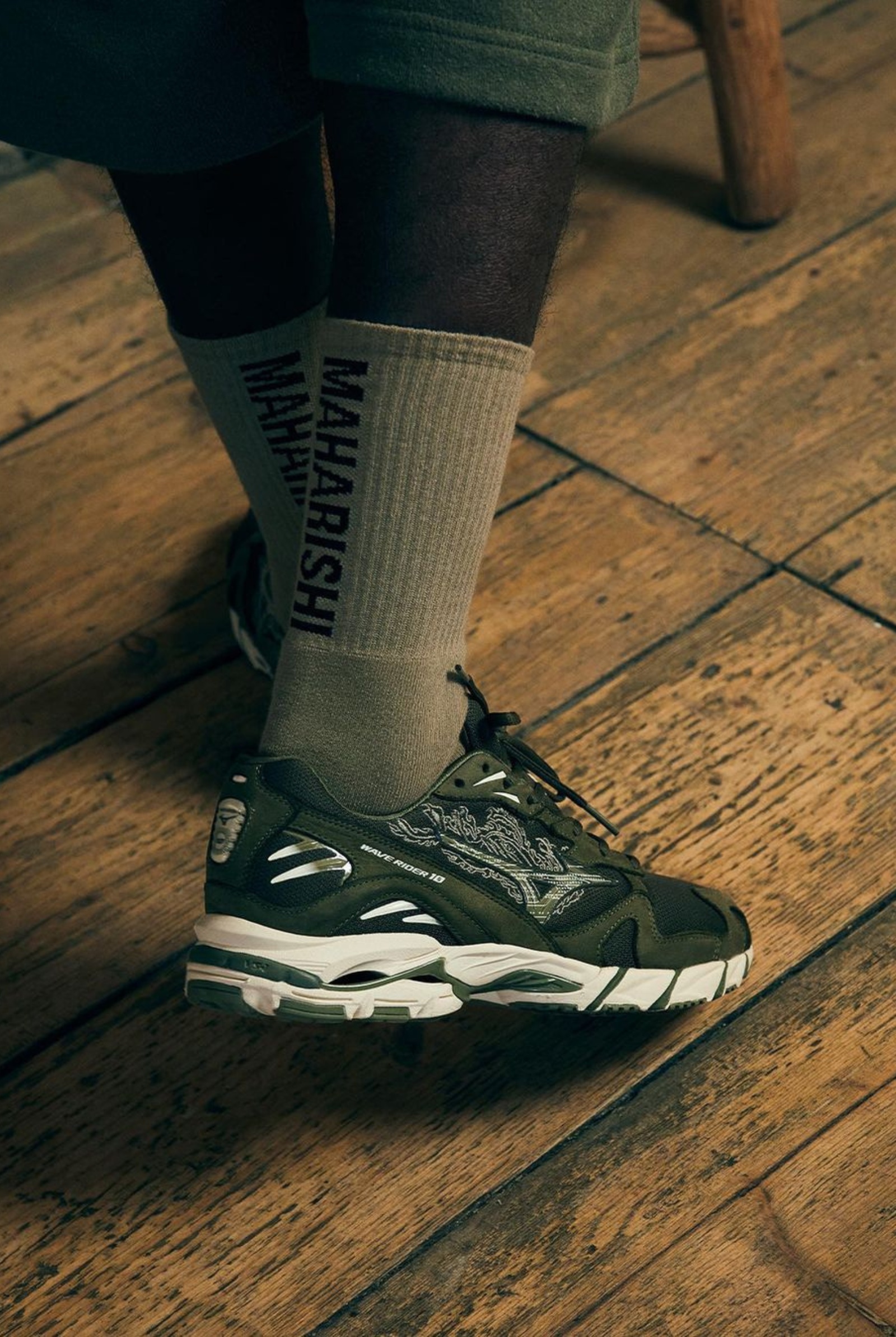 Maharishi x ‘97 Mizuno Wave Rider 10 Sneakers