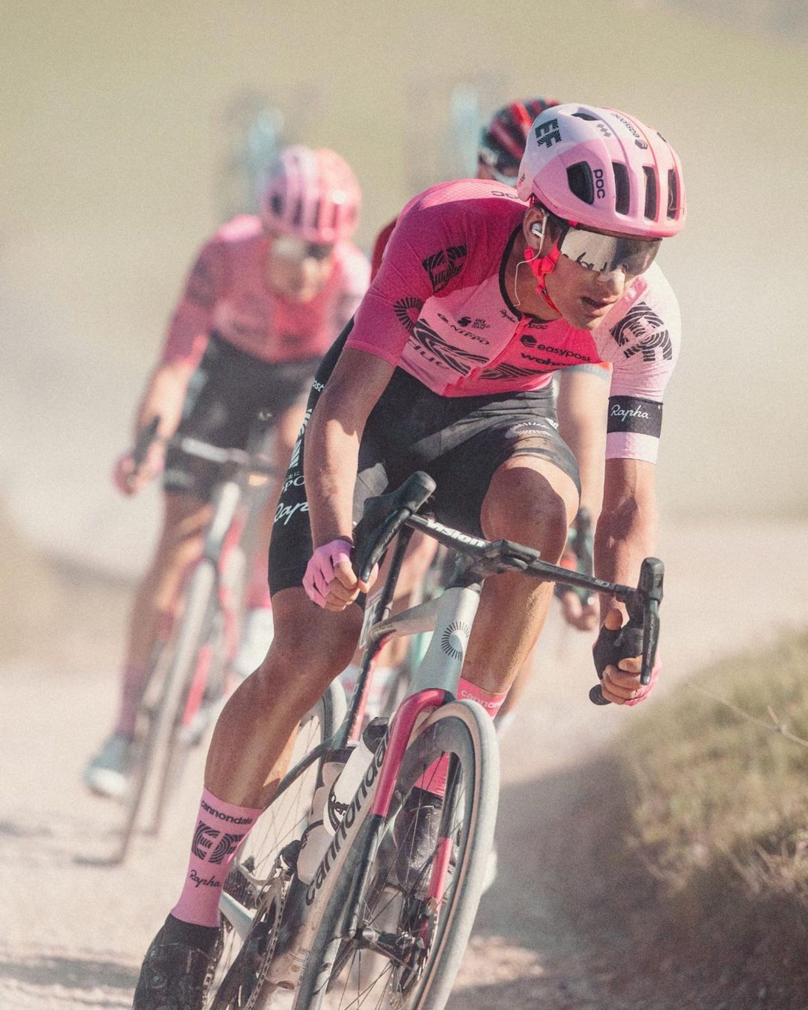 Rapha cycling sunglasses worn by cyclists