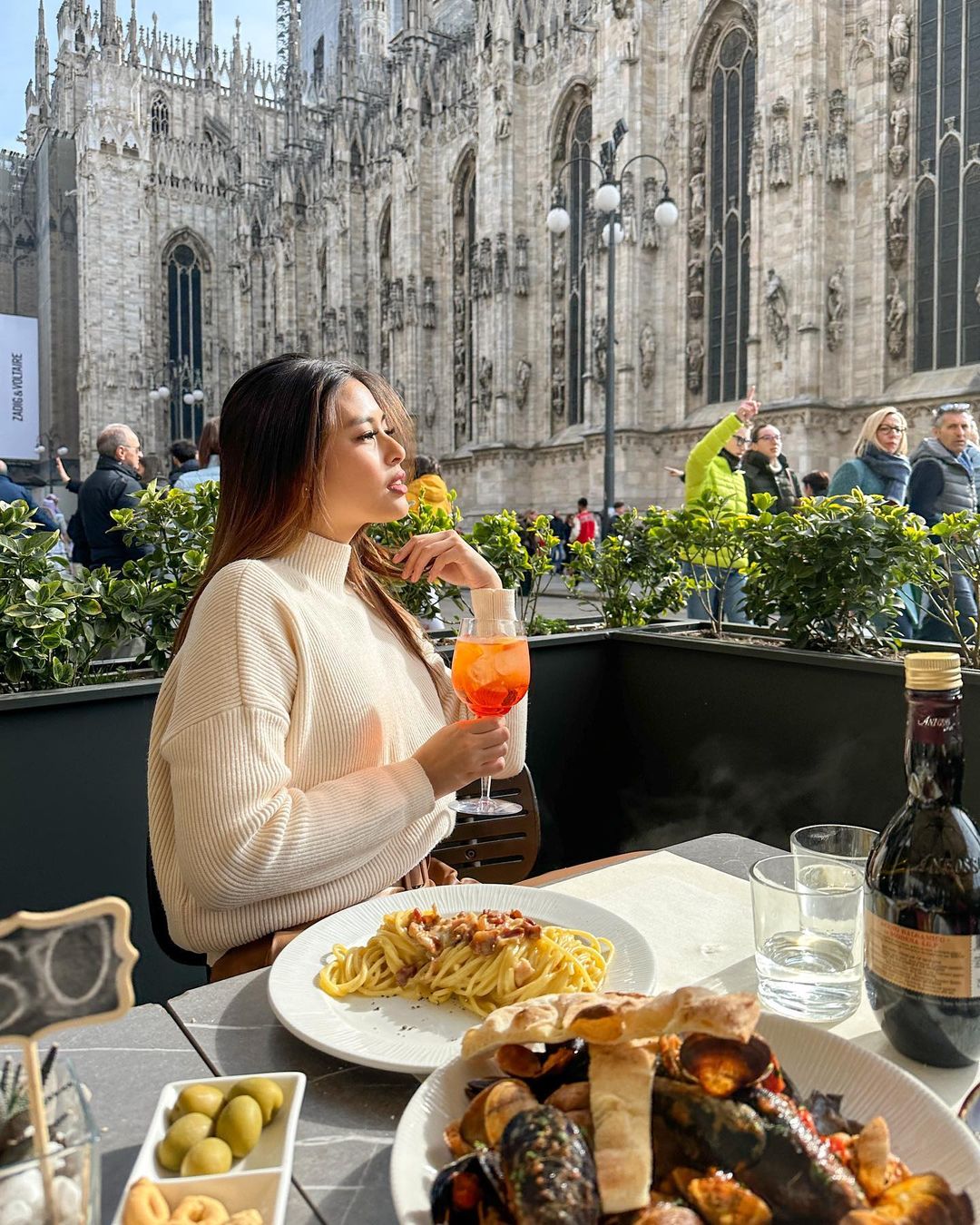 Gabbi Garcia enjoying Italy's view and food