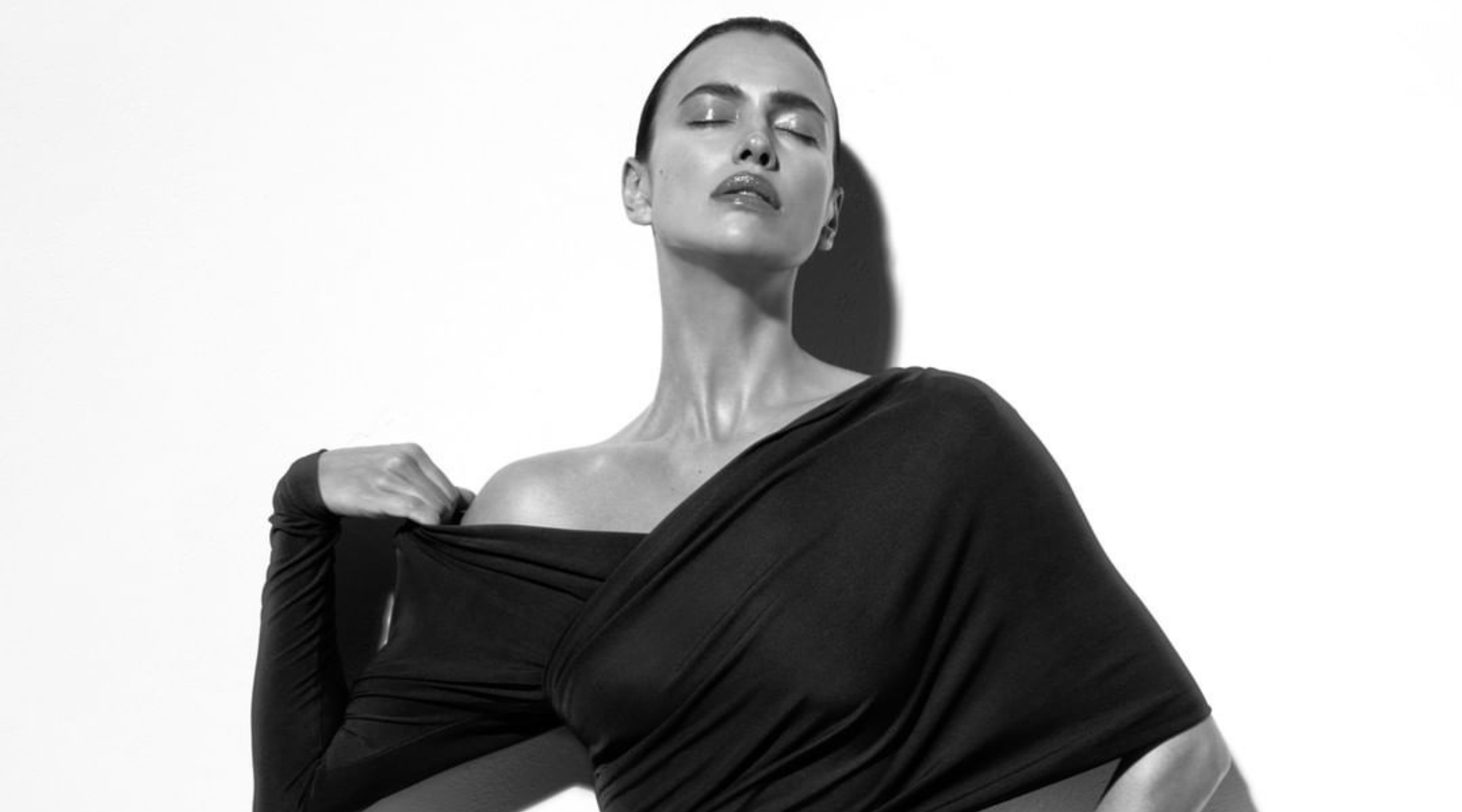Irina Shayk in black and white for HM