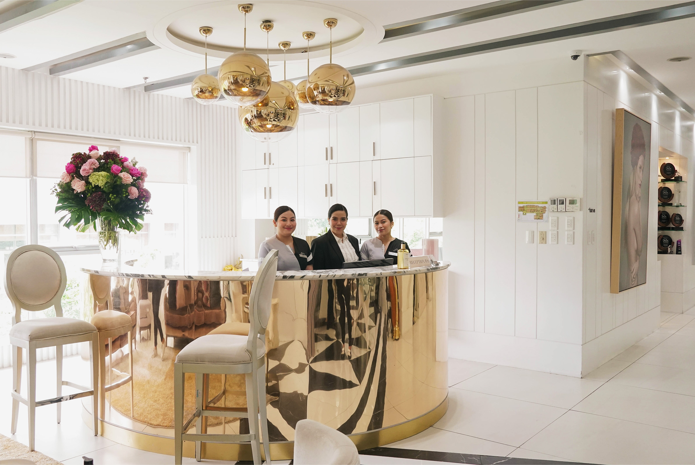 The Aivee Clinic presents its sleek and elegant reception