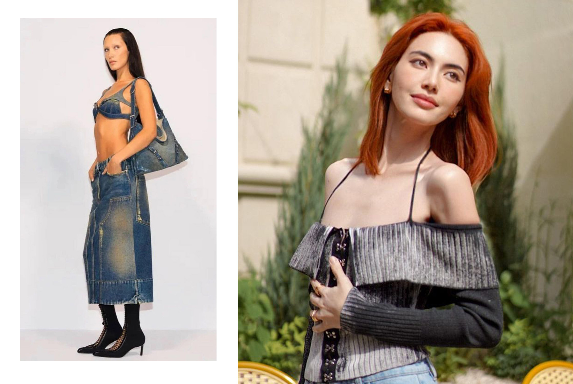 Denim skirts