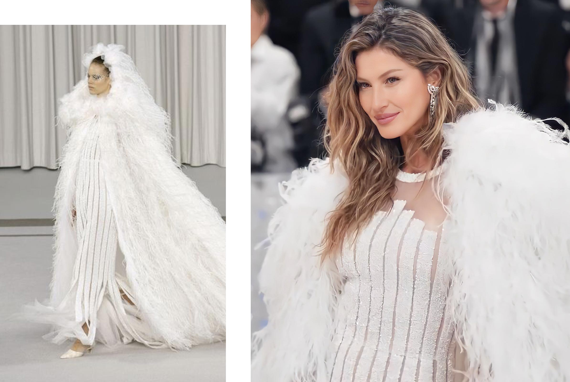 Gisele Bündchen in Vintage Chanel SS07 Couture Collection