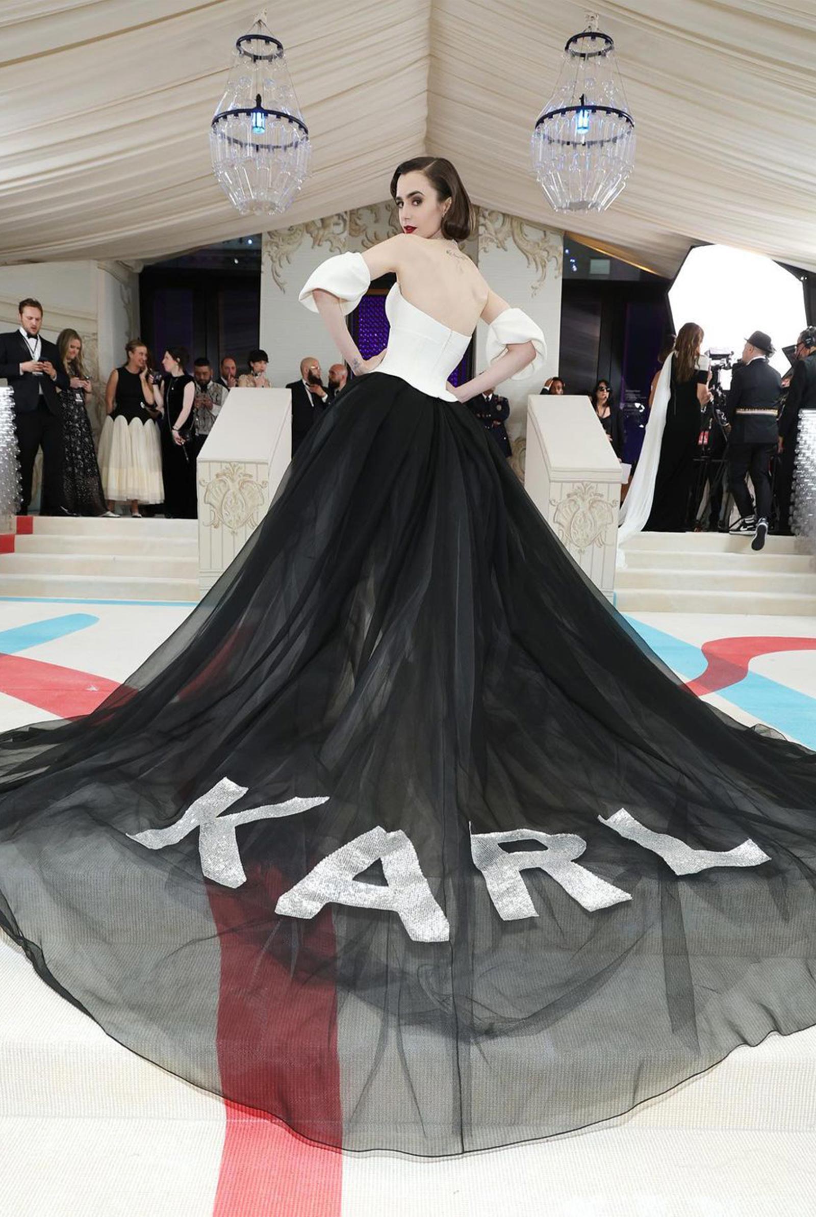 Lily Collins in Vera Wang Met Gala 2023