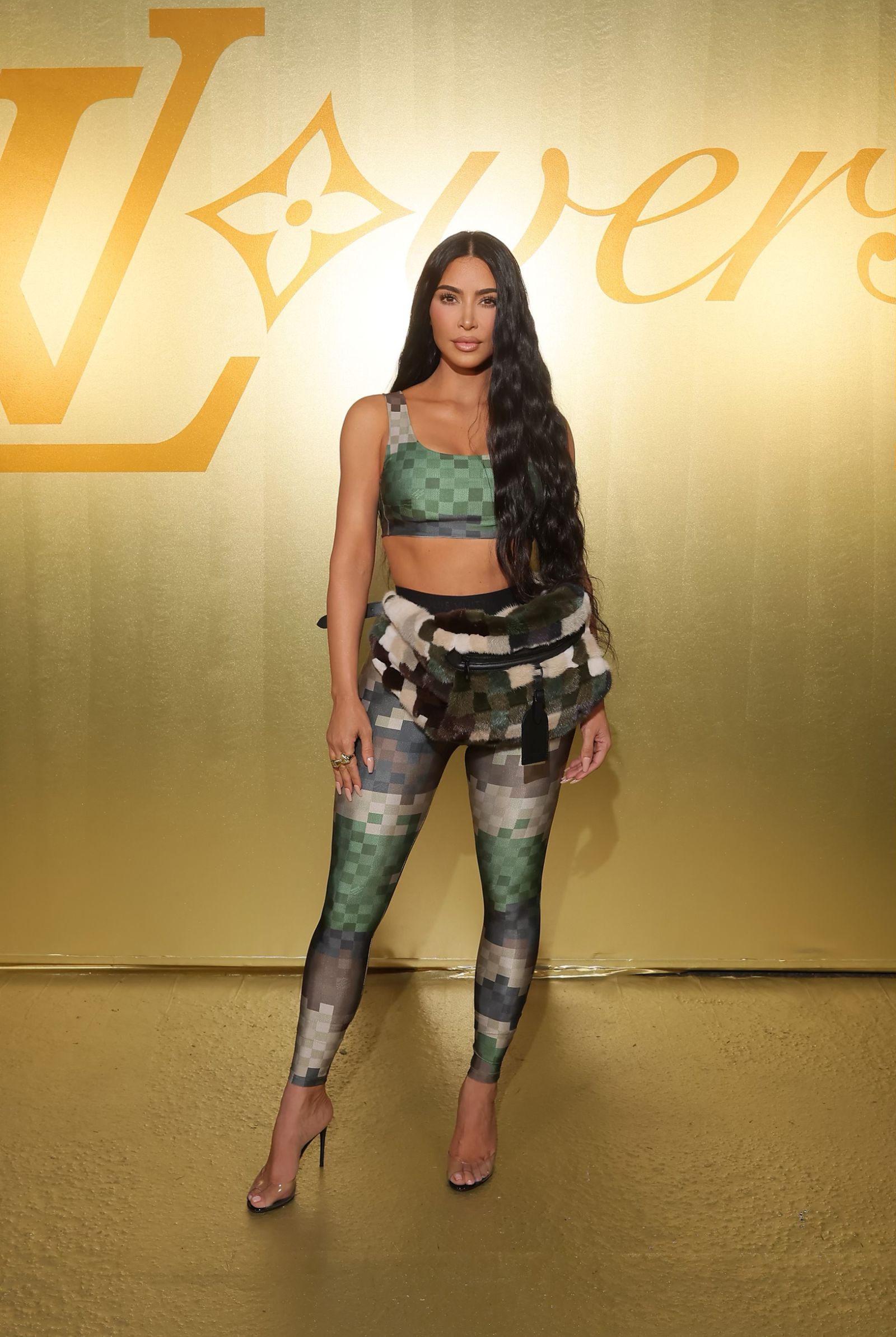 Kim Kardashian in Pharrell's Spring Summer Louis Vuitton Debut 