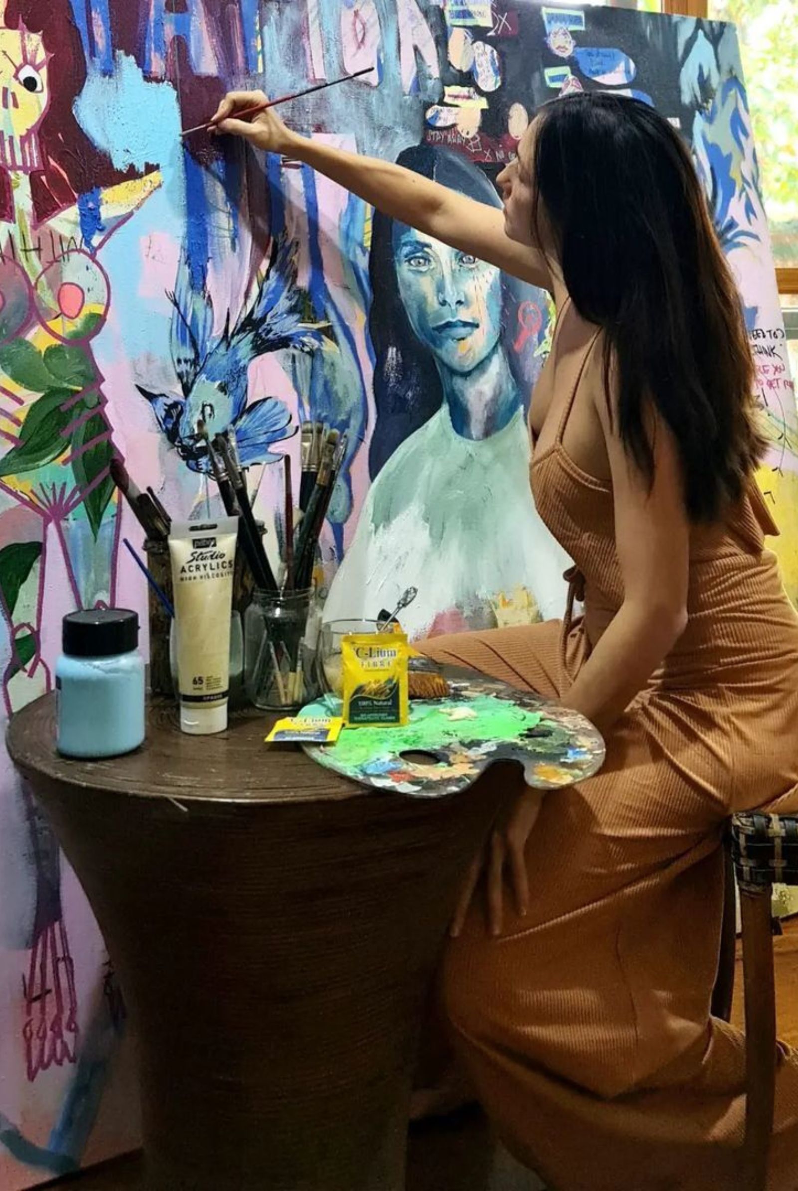 Solenn Heussaff Painting