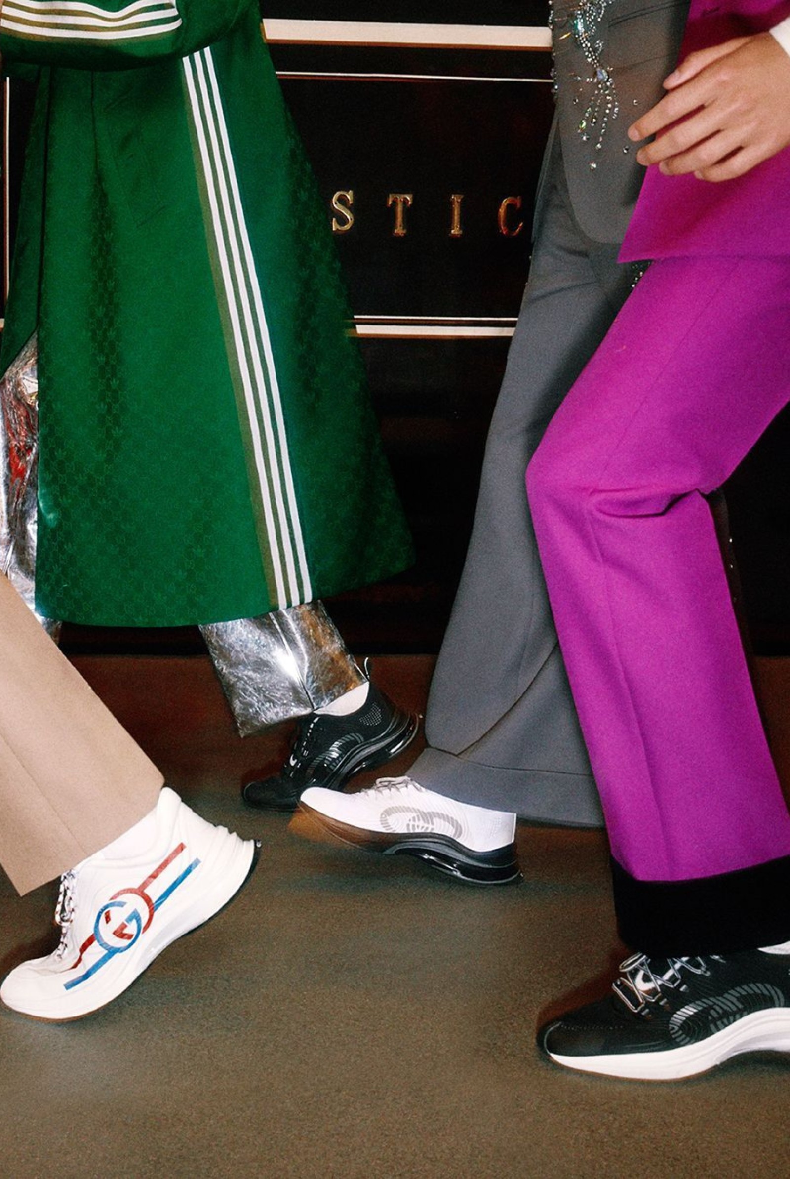 Modern Suit with sneakers