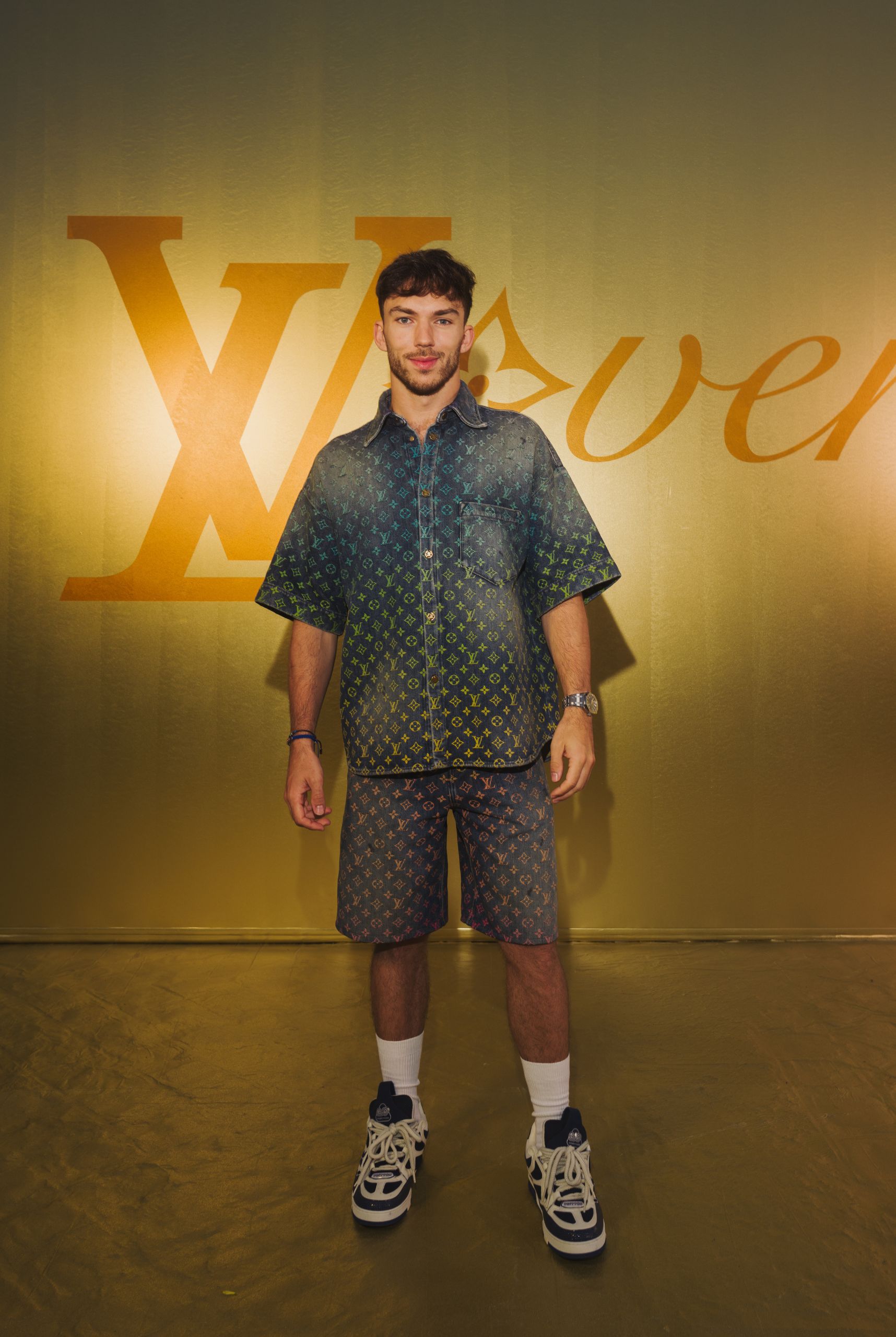 Pierre Gasly in Pharell's Louis Vuitton's Spring Summer 2024 Show
