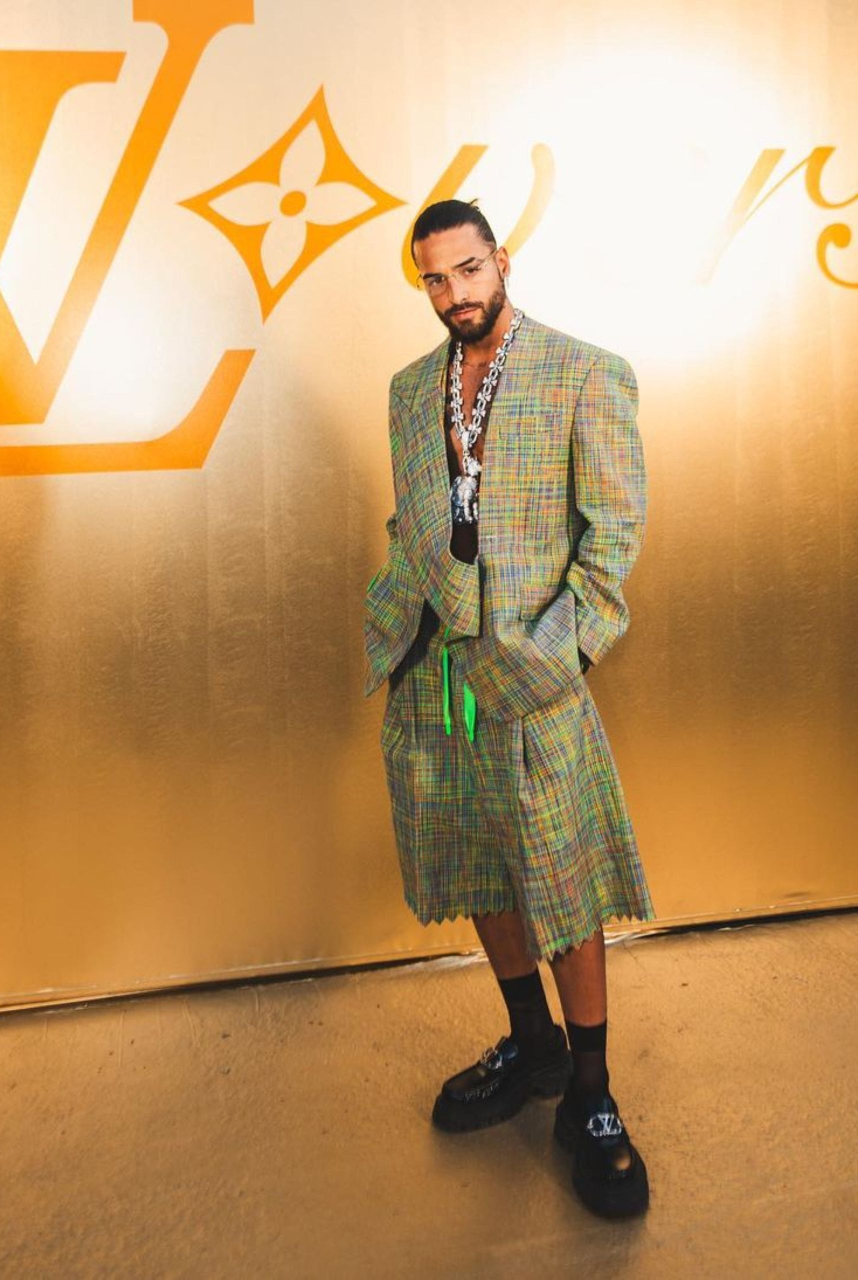 Maluma in Pharell's Louis Vuitton's Spring Summer 2024 Show
