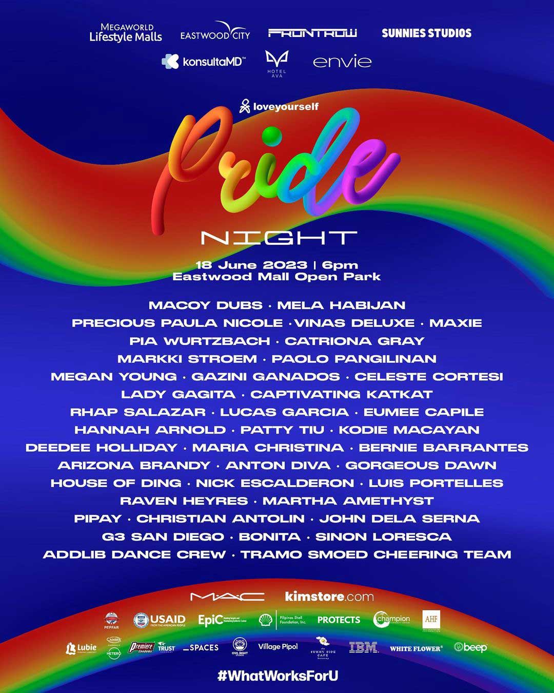 LoveYourself Pride Night pride month events philippines