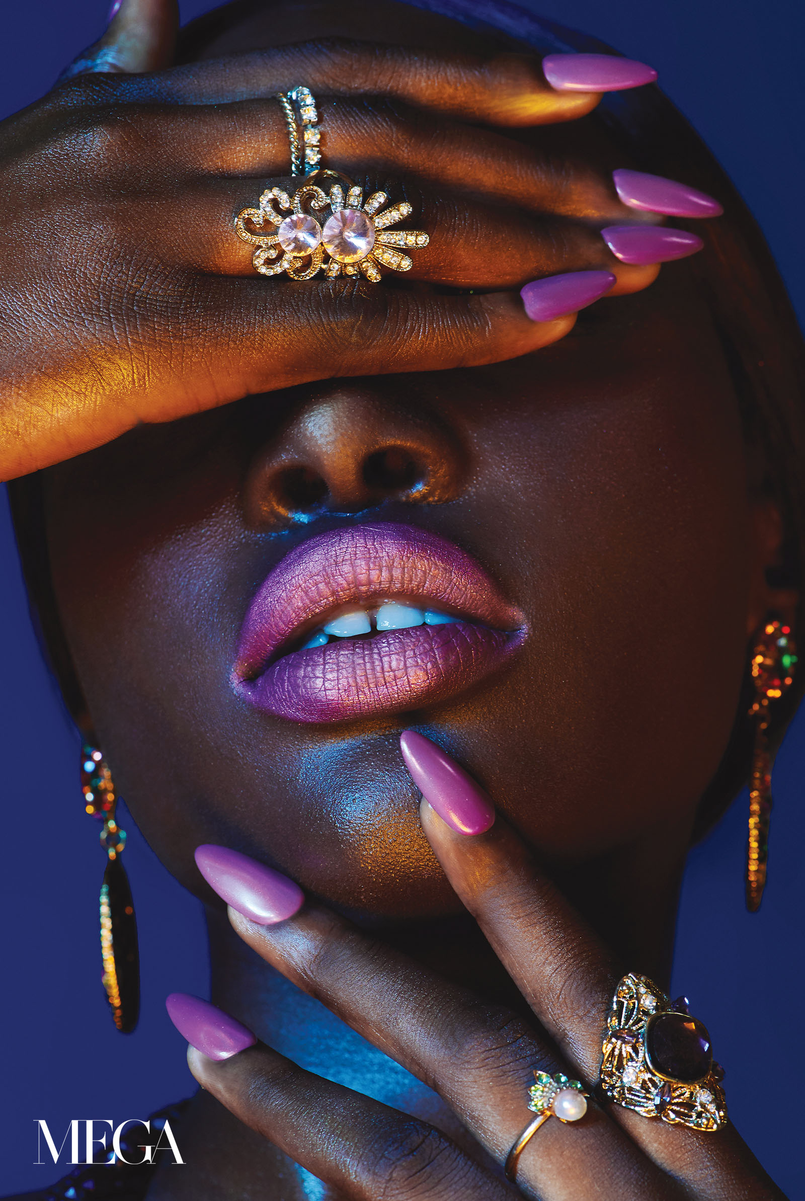 purple lipstick