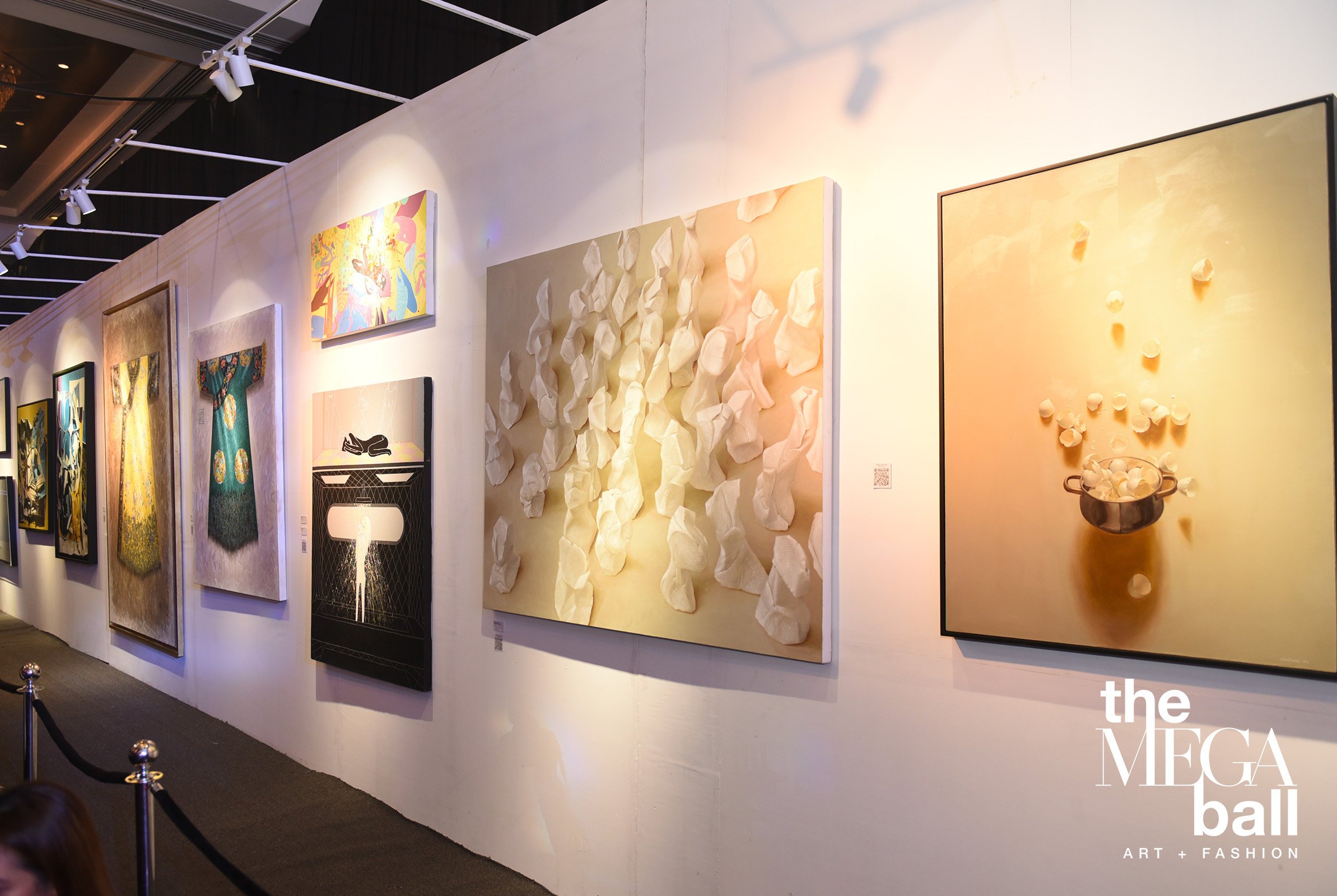 Artworks from MEGA ball 2023 were displayed in the main Rigodon Ballroom