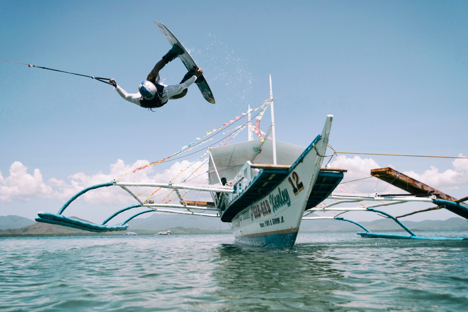 Raph Trinidad wakeboarding
