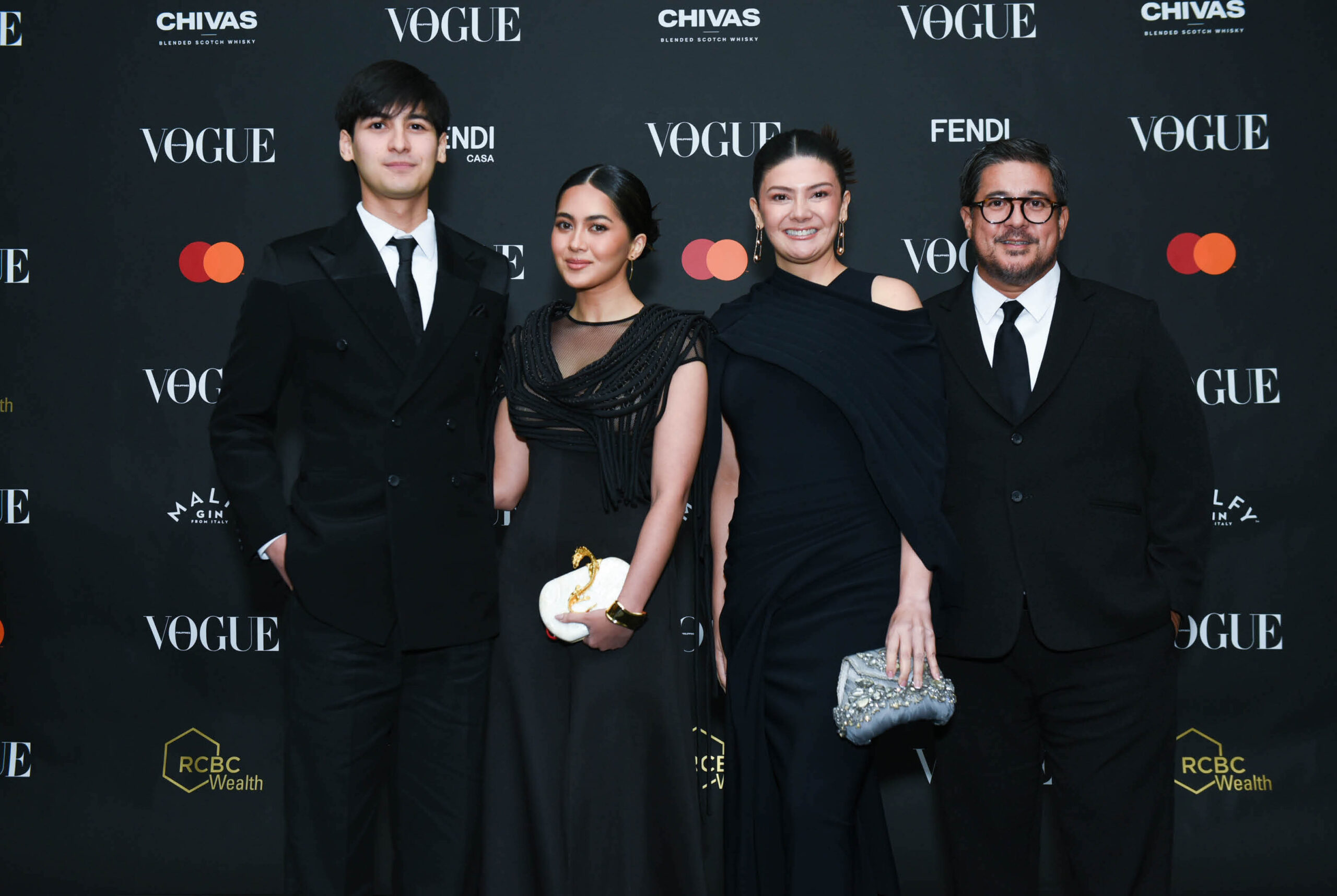 Aga, Andres, Charlene, and Atasha Muhlach at the Vogue Philippines anniversary gala