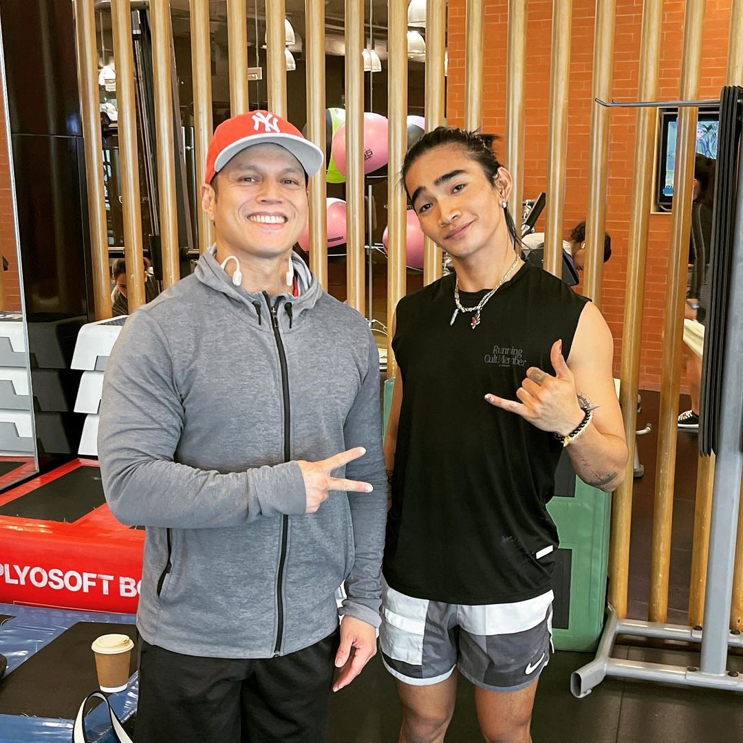 Celebrity coach Arnold Aninion with Bretman Rock
