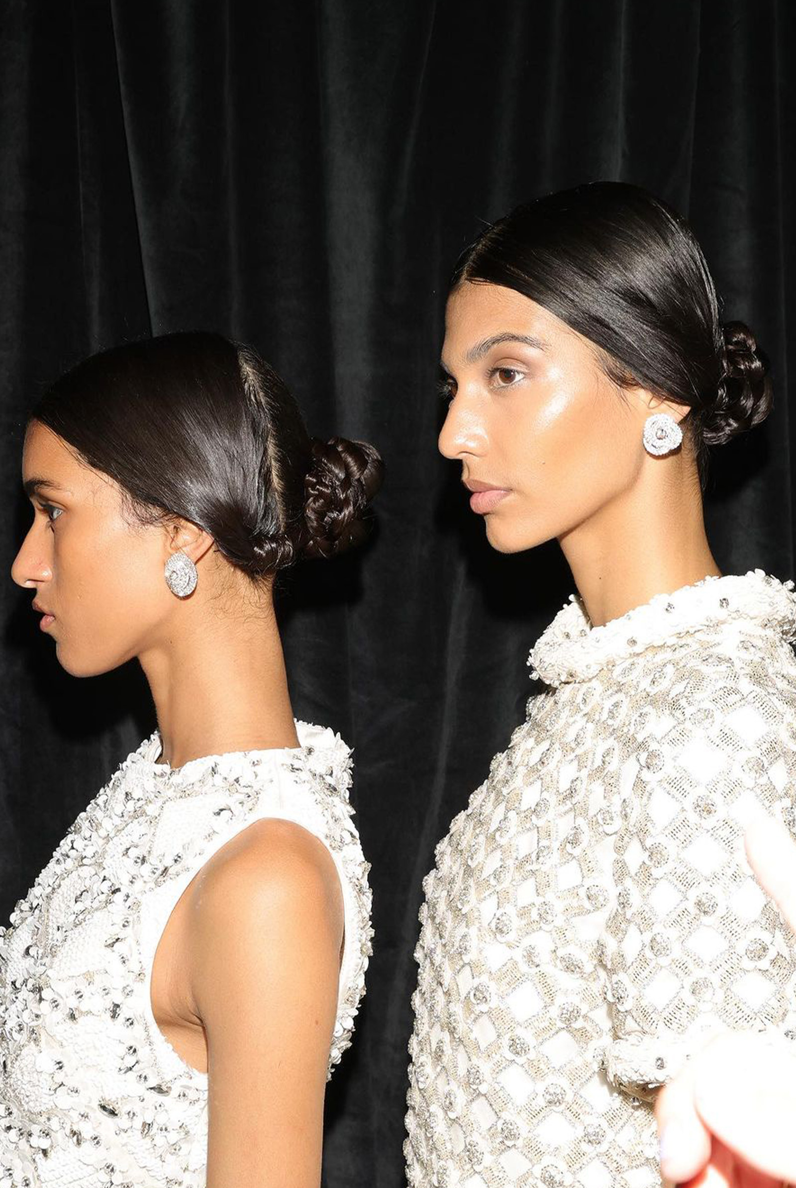 RIchard Quinn London Fashion Week Braided Buns