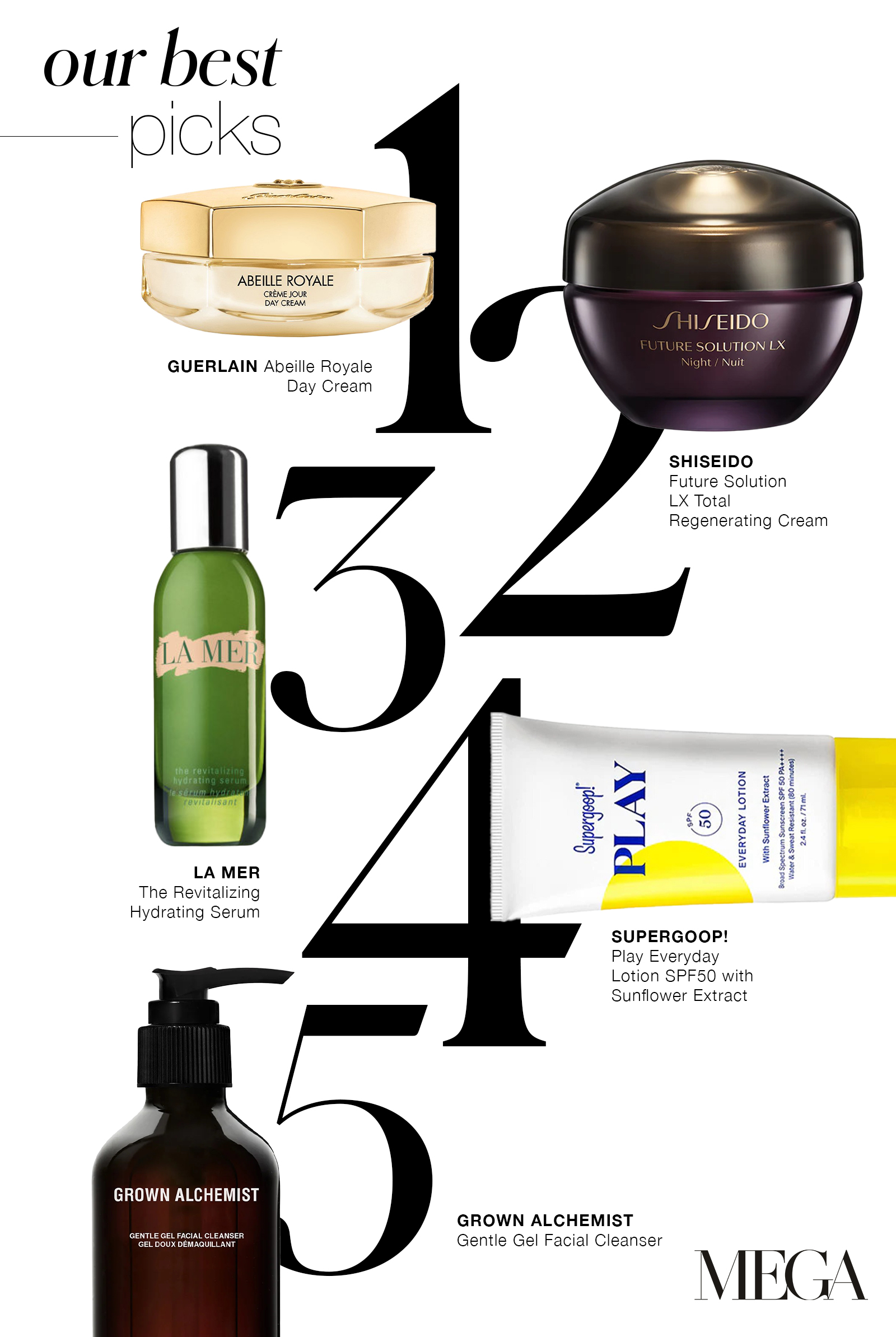 skincare routine products