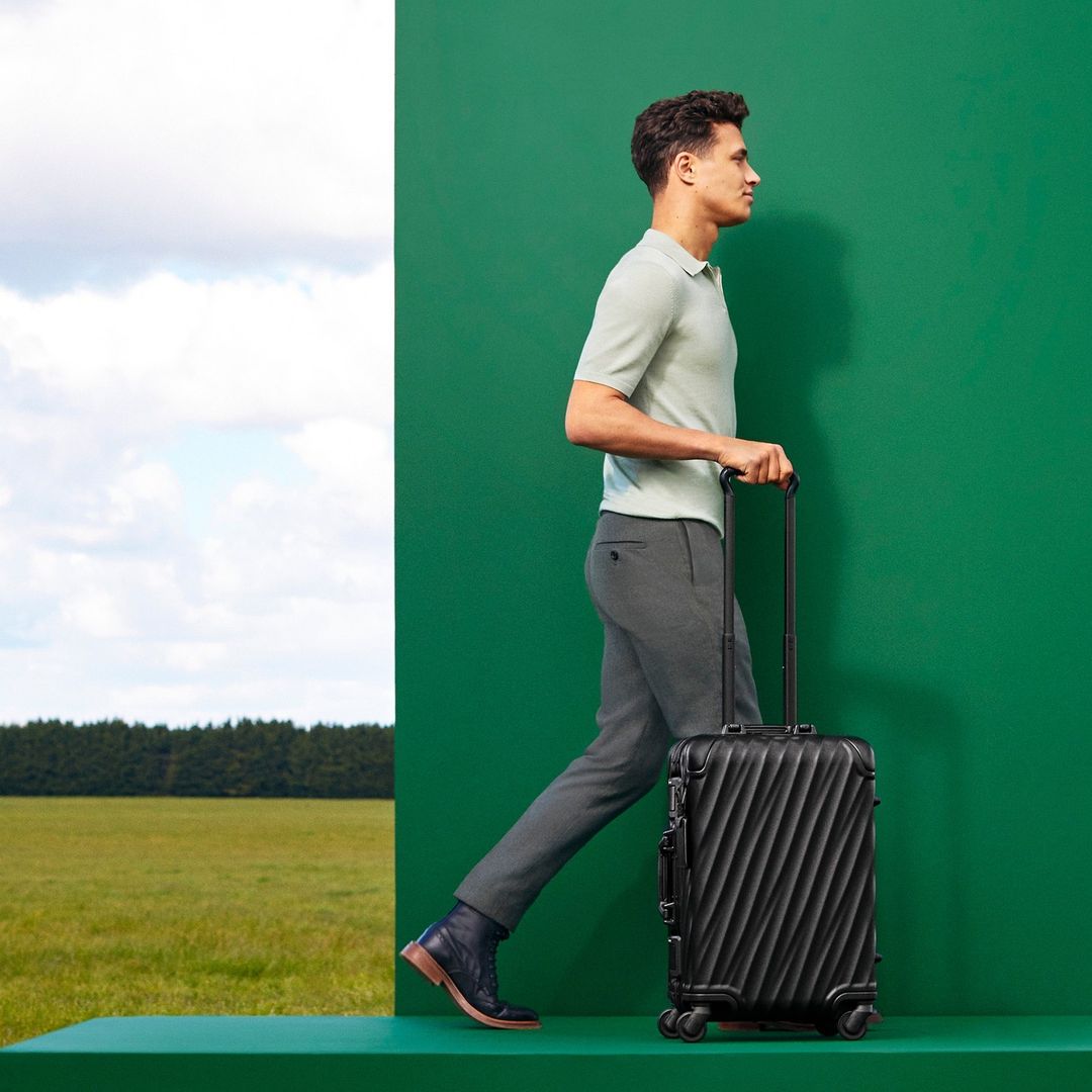 Athletes luggage Lando Norris
