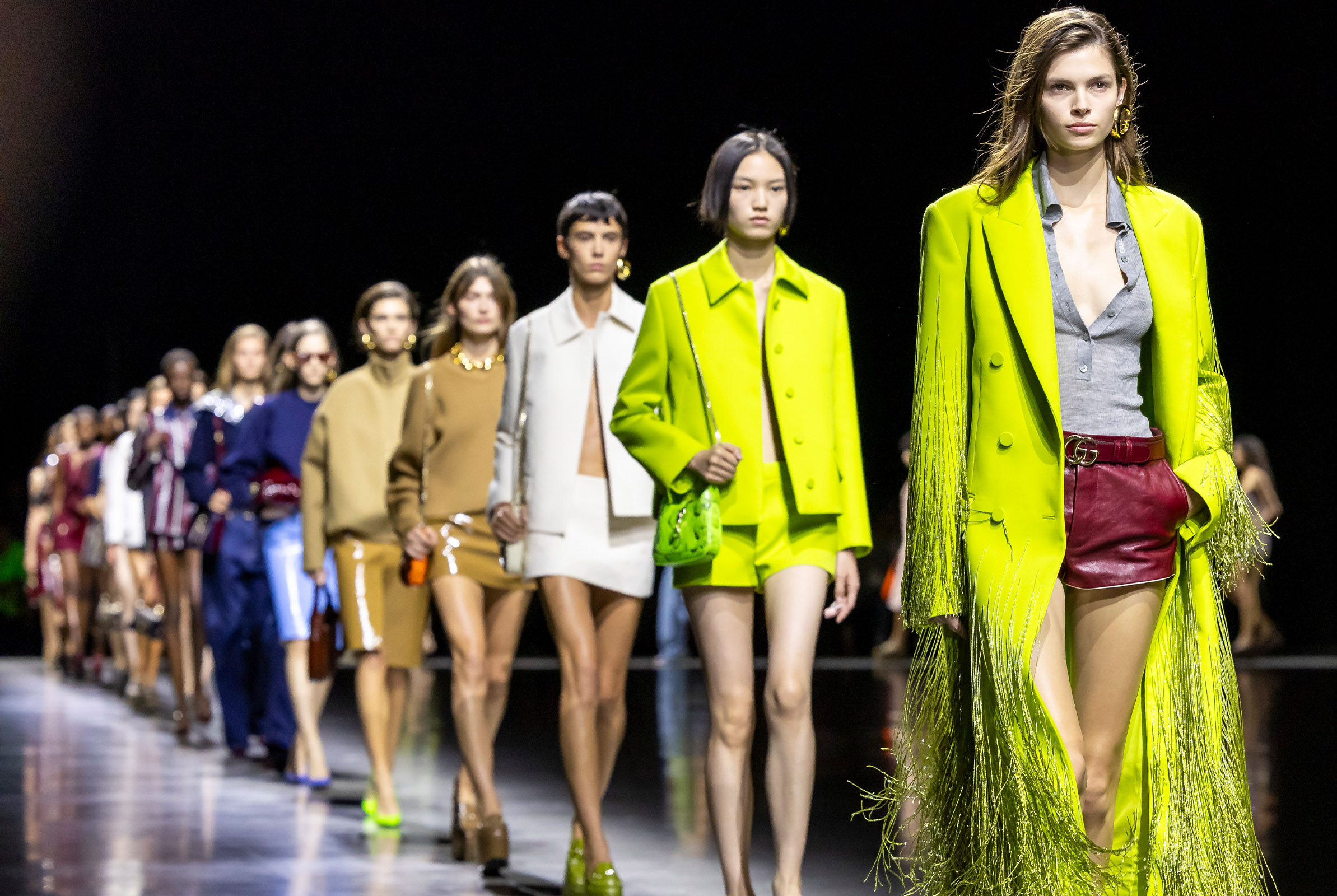Celebrities in Gucci Ancora's Codes at Milan Fashion Week