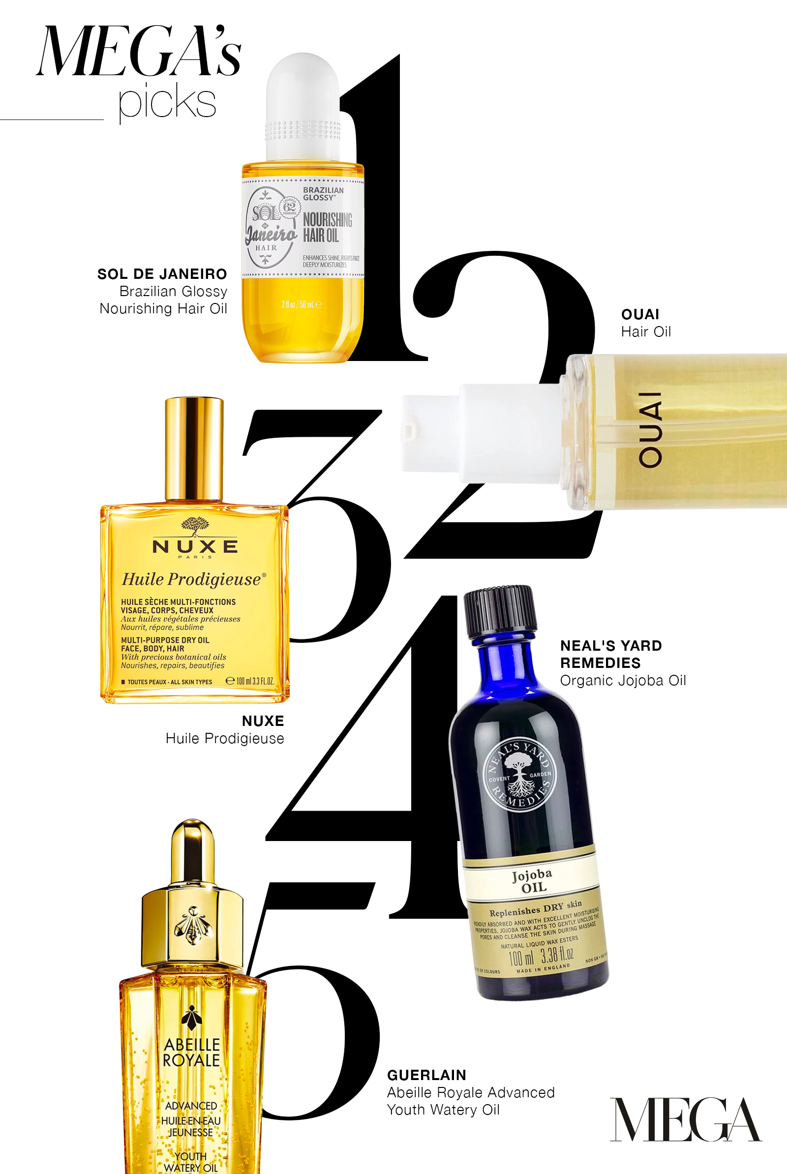 MEGA's PICKS Hair Oils