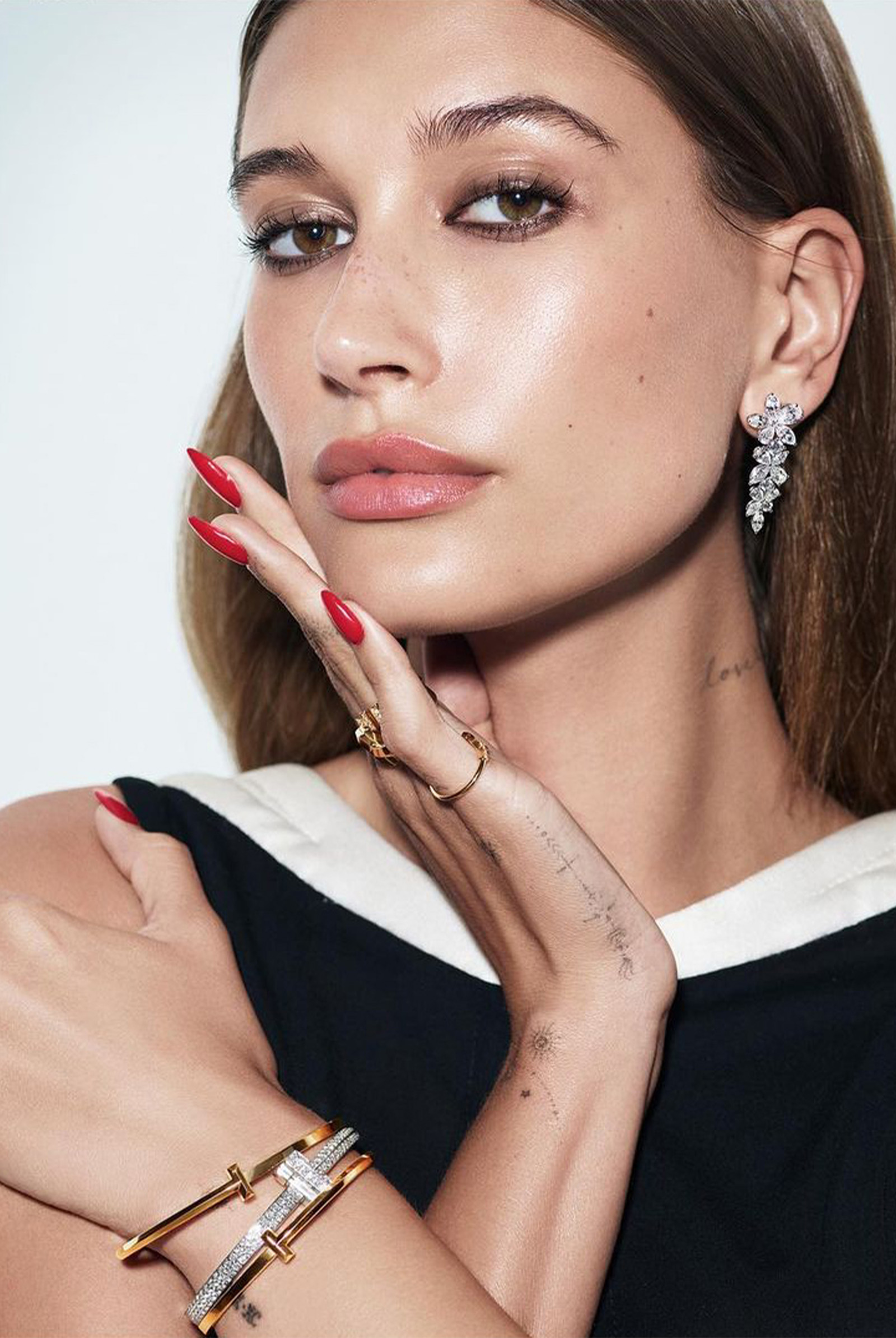 Hailey Bieber Red Nails